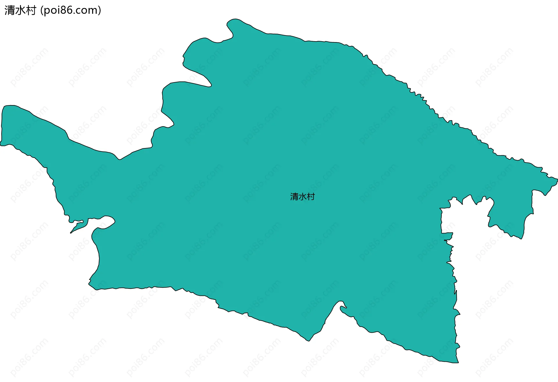 清水村边界地图