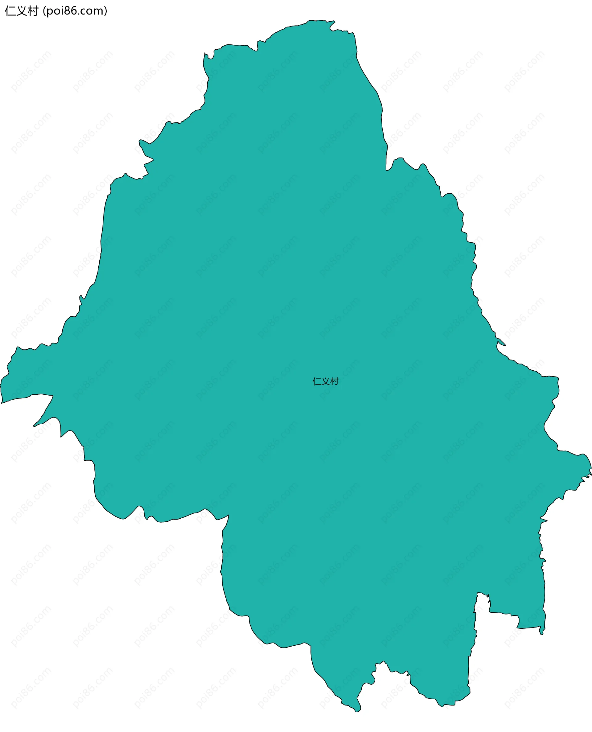 仁义村边界地图