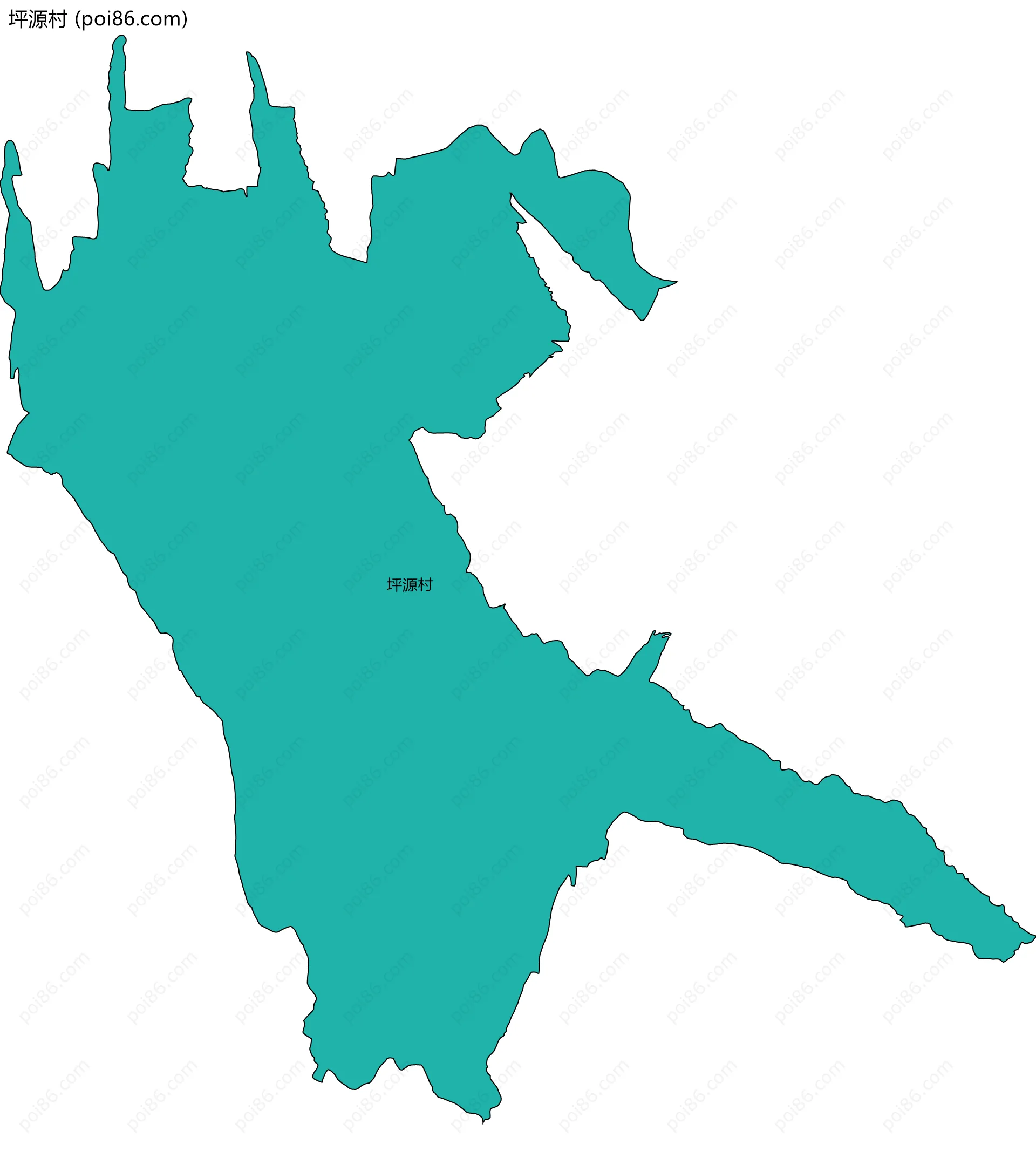 坪源村边界地图