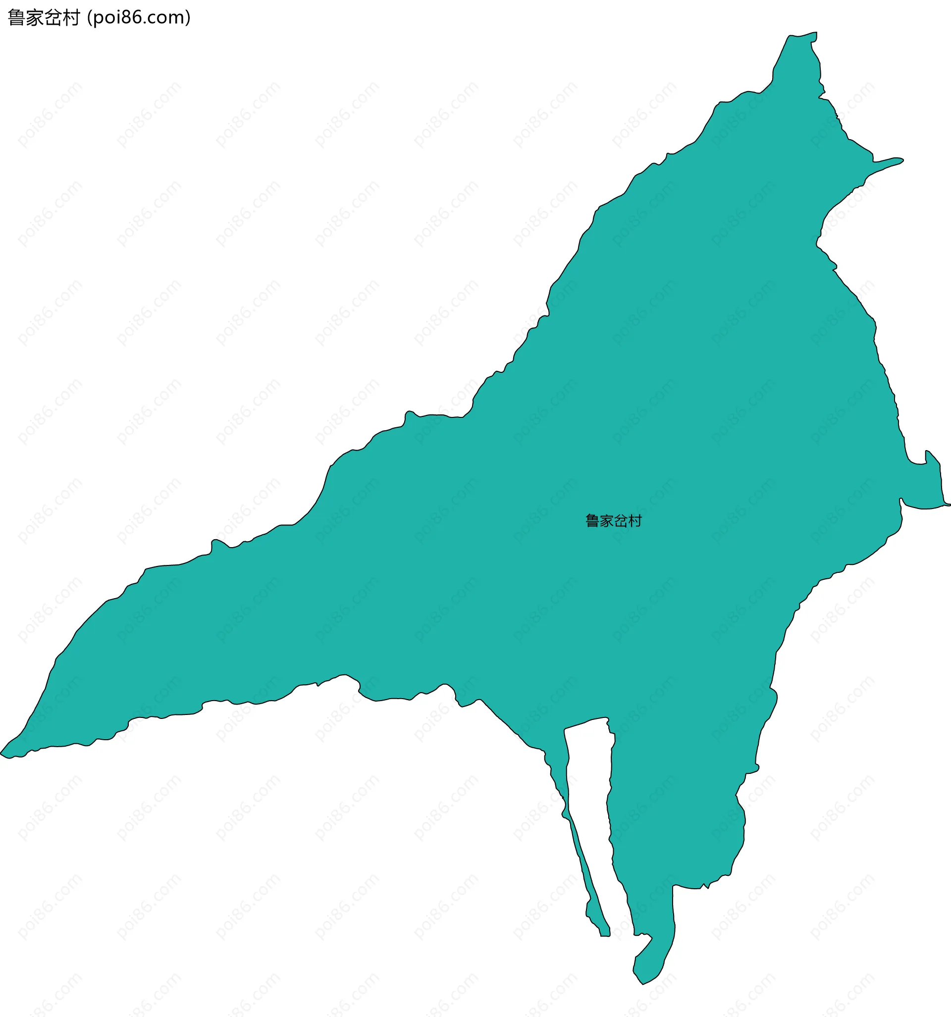 鲁家岔村边界地图