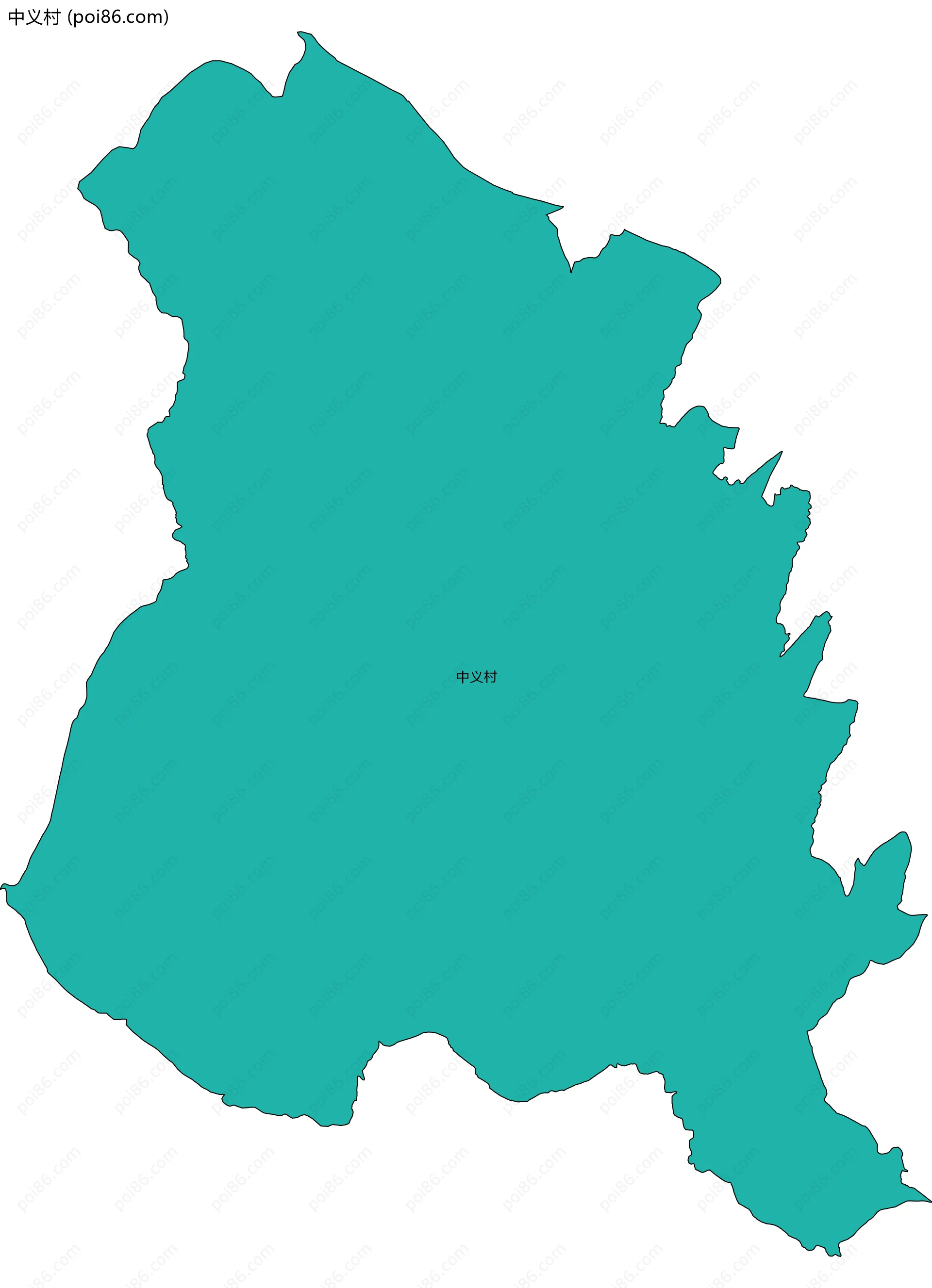 中义村边界地图