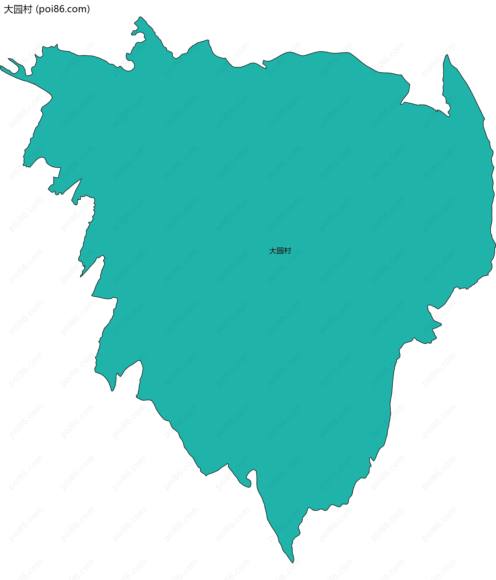 大园村边界地图