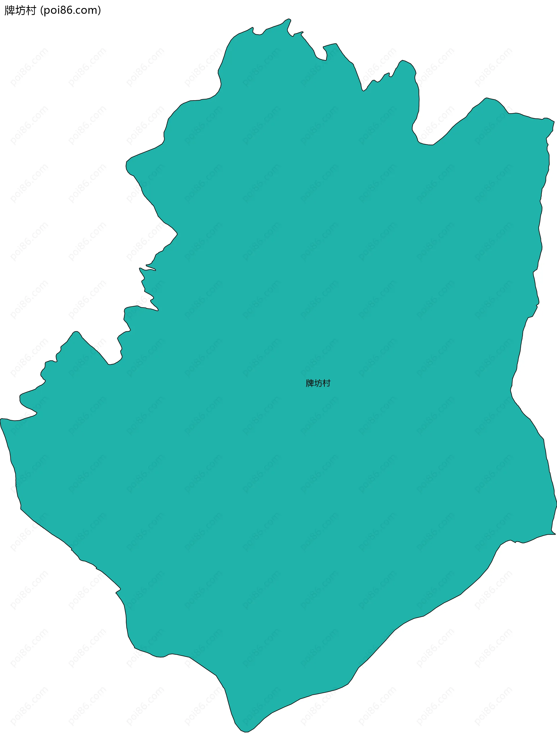 牌坊村边界地图