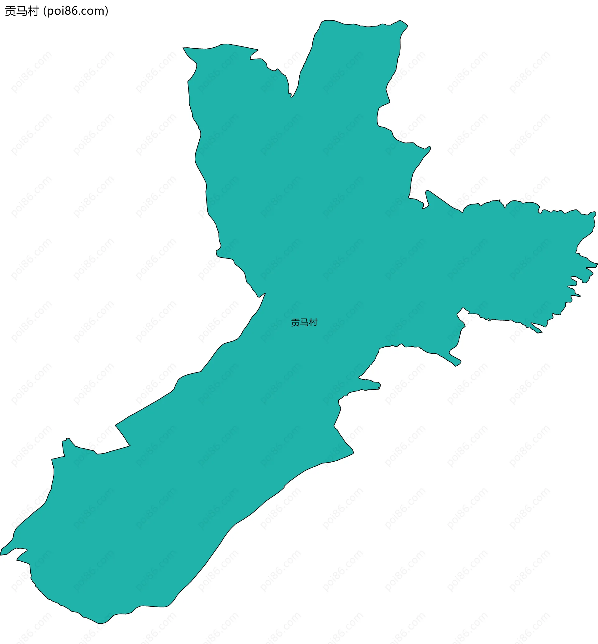 贡马村边界地图