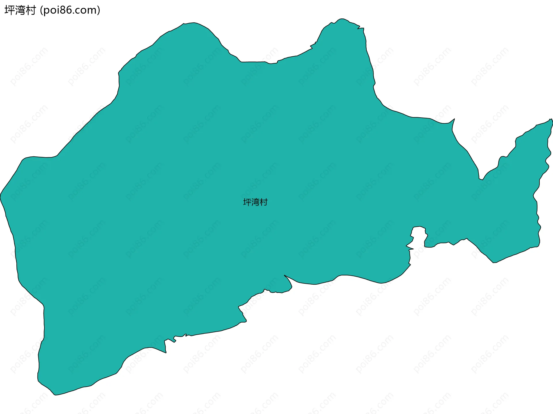 坪湾村边界地图