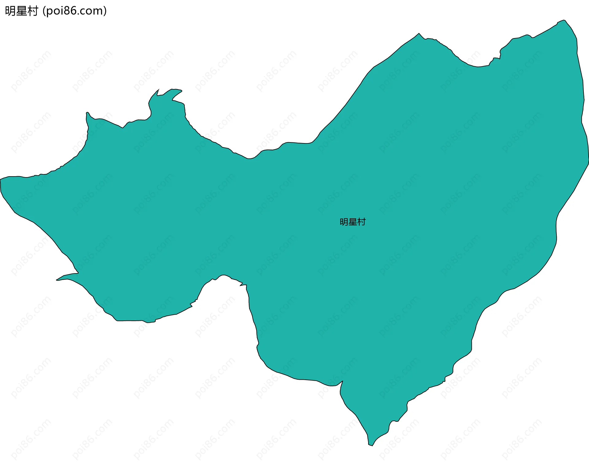 明星村边界地图