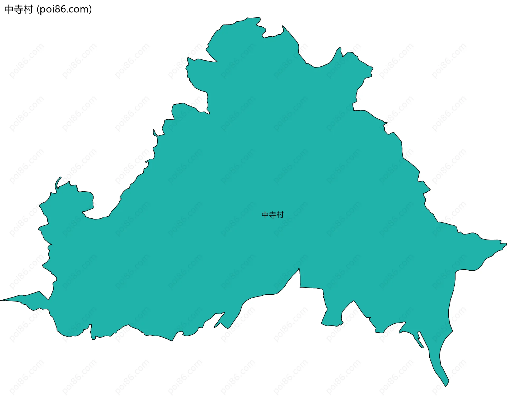 中寺村边界地图