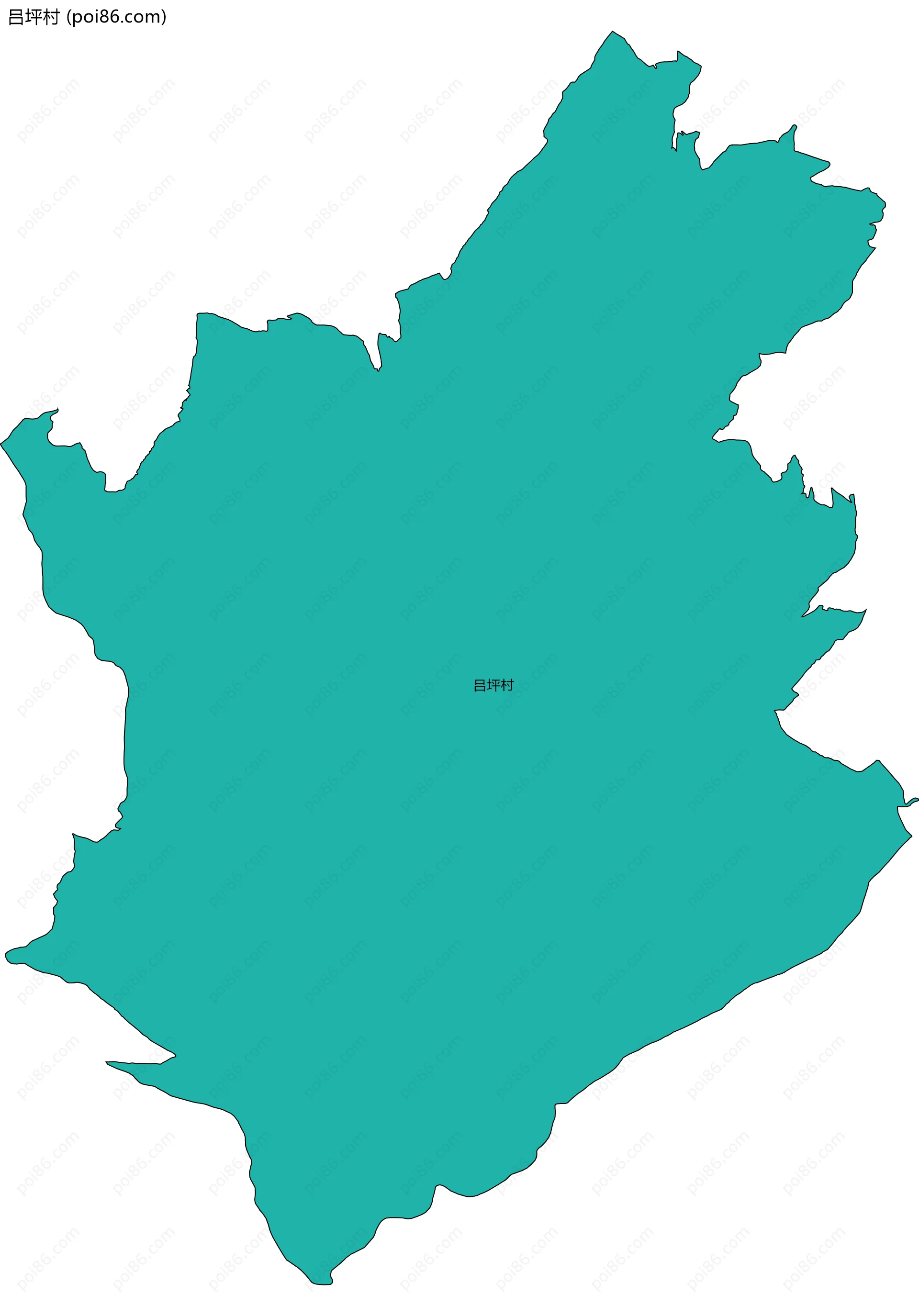 吕坪村边界地图