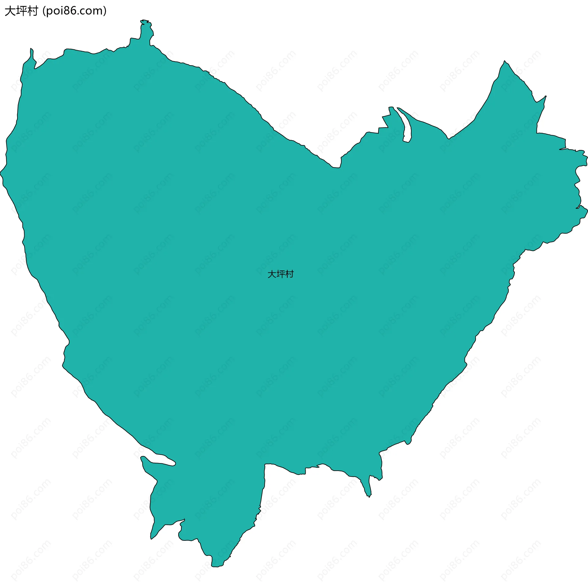 大坪村边界地图
