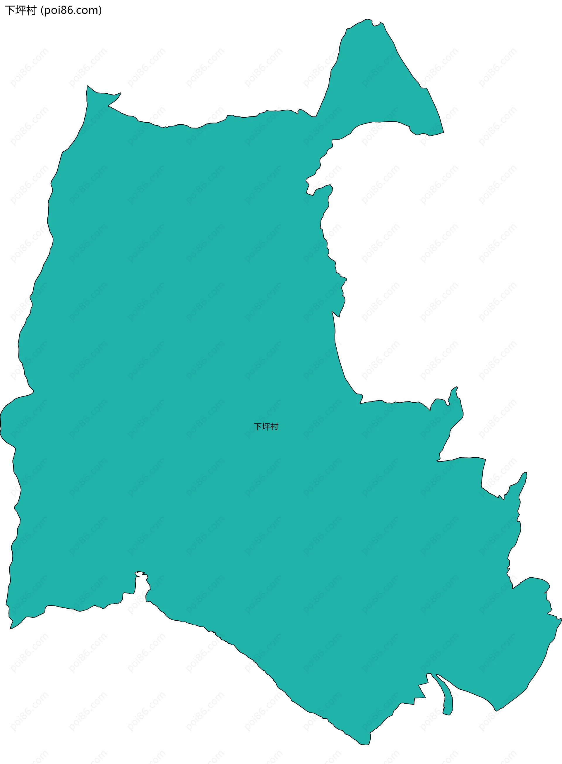 下坪村边界地图