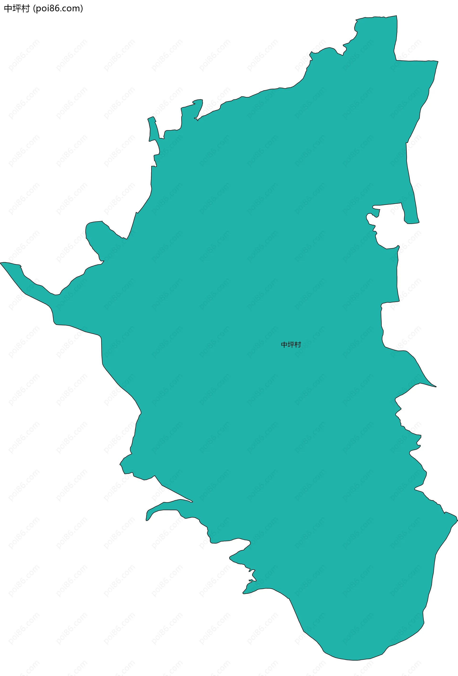 中坪村边界地图