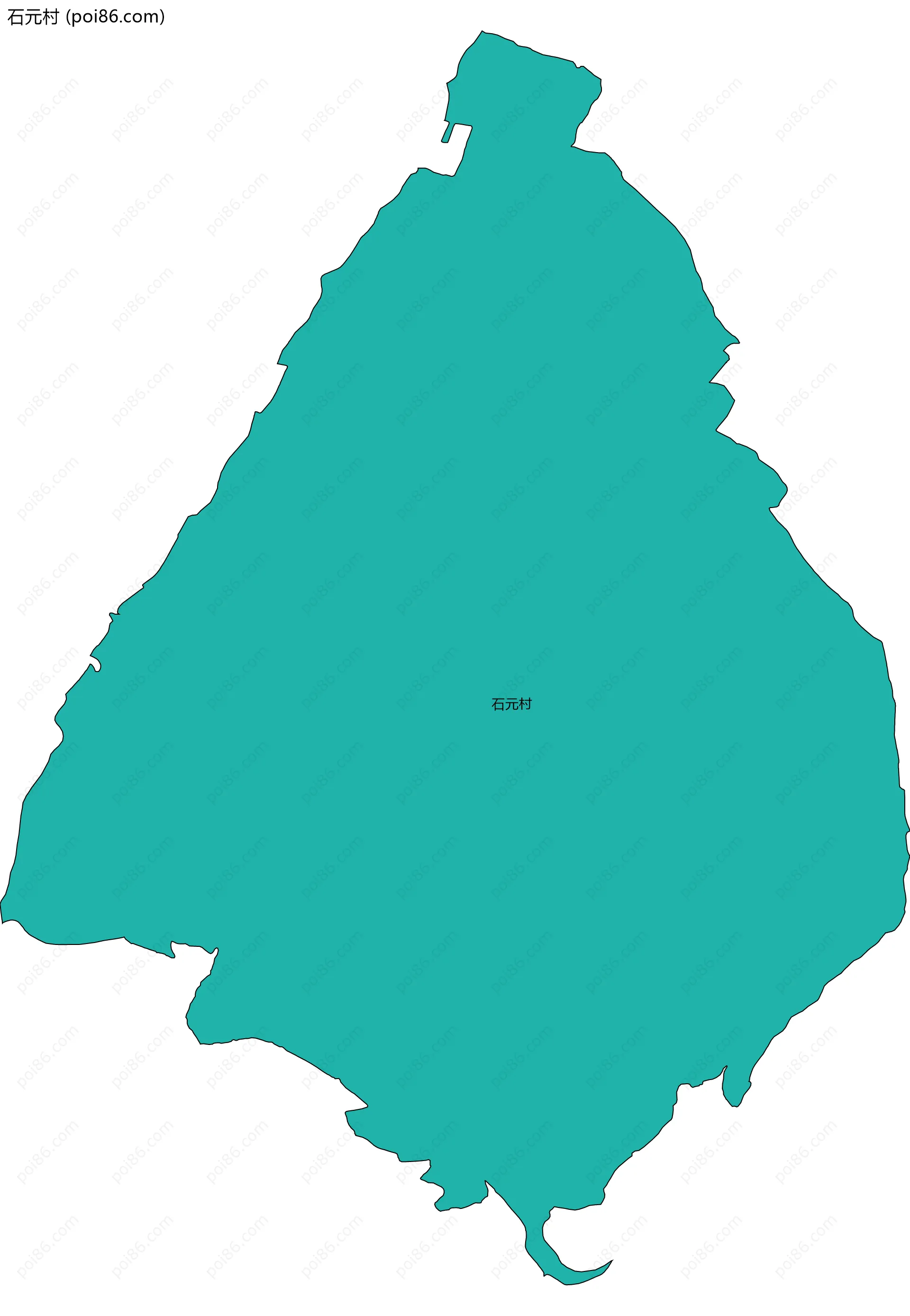 石元村边界地图