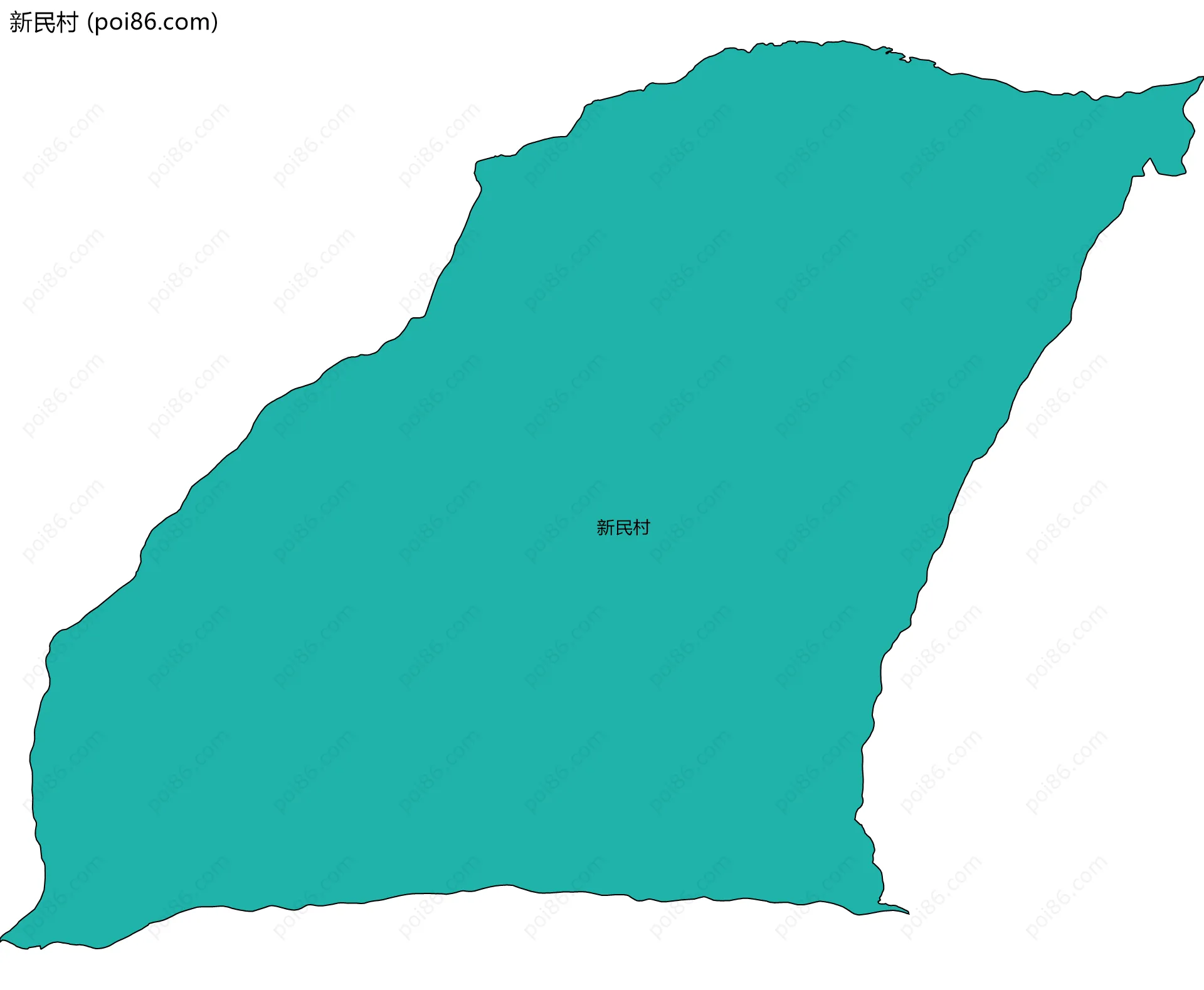 新民村边界地图