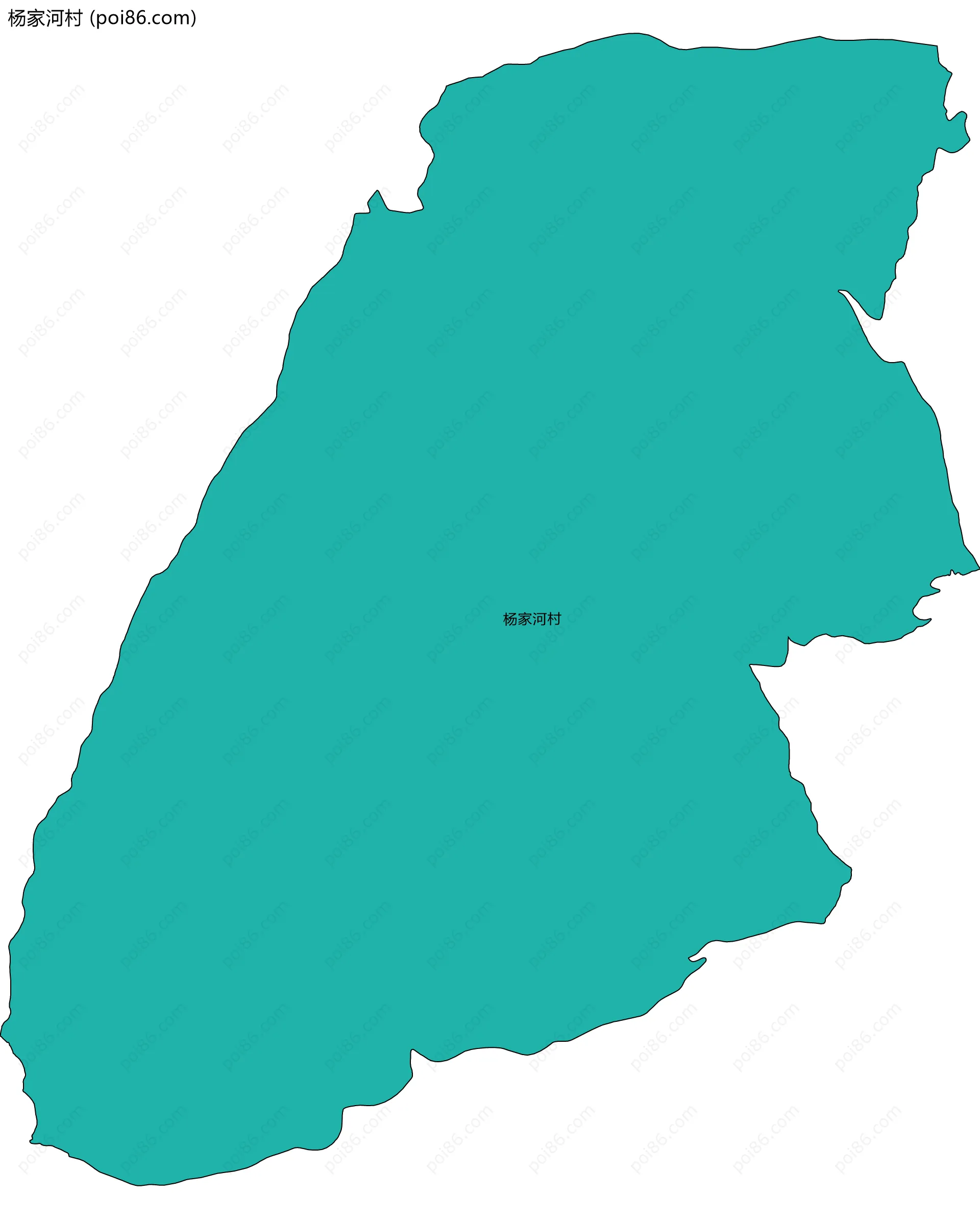 杨家河村边界地图