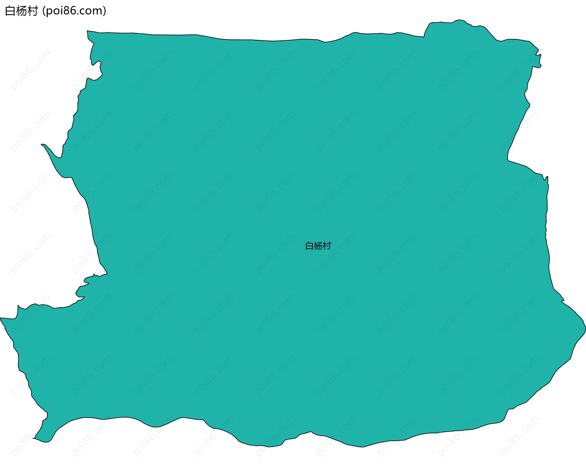 白杨村边界地图