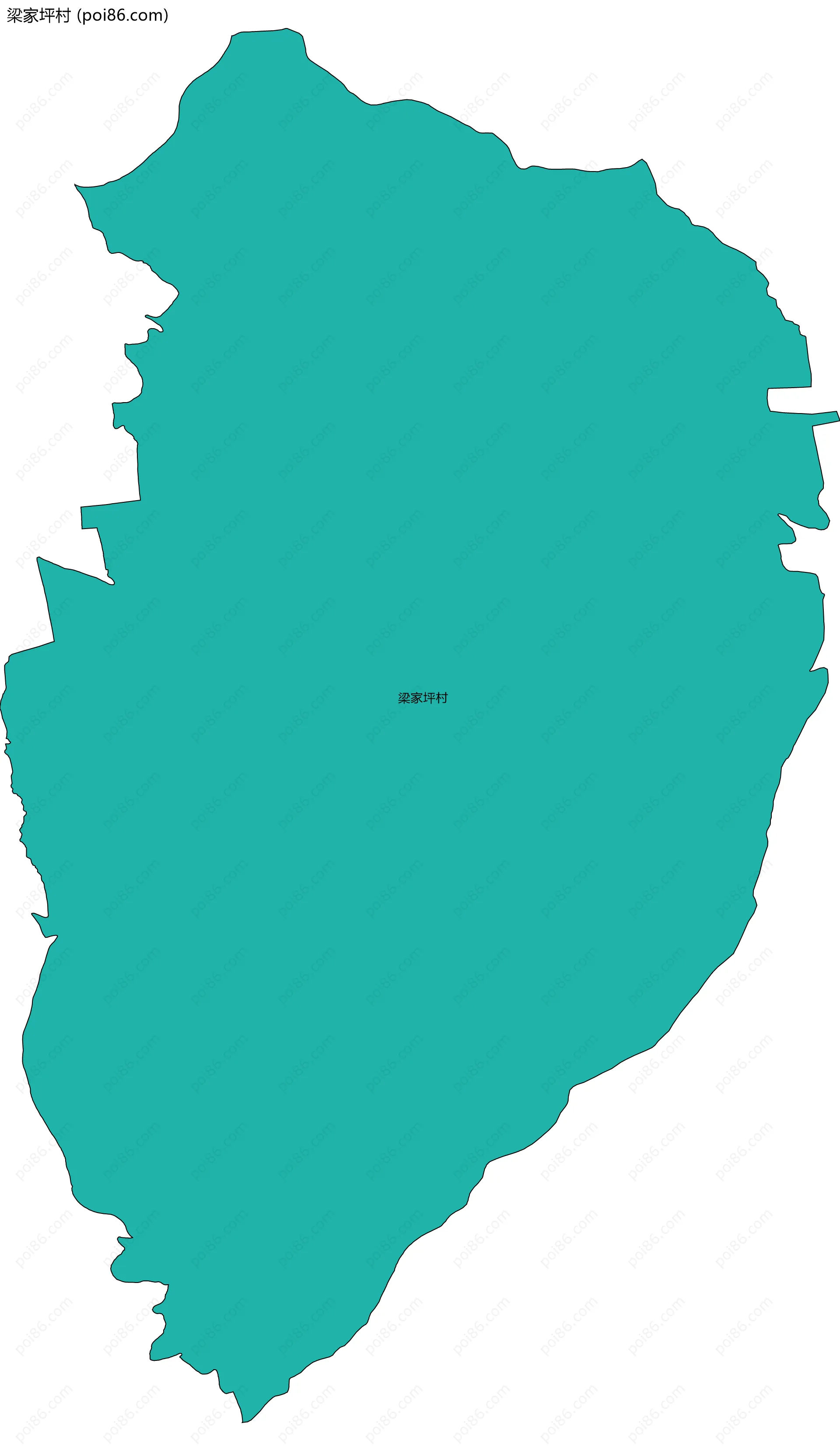 梁家坪村边界地图