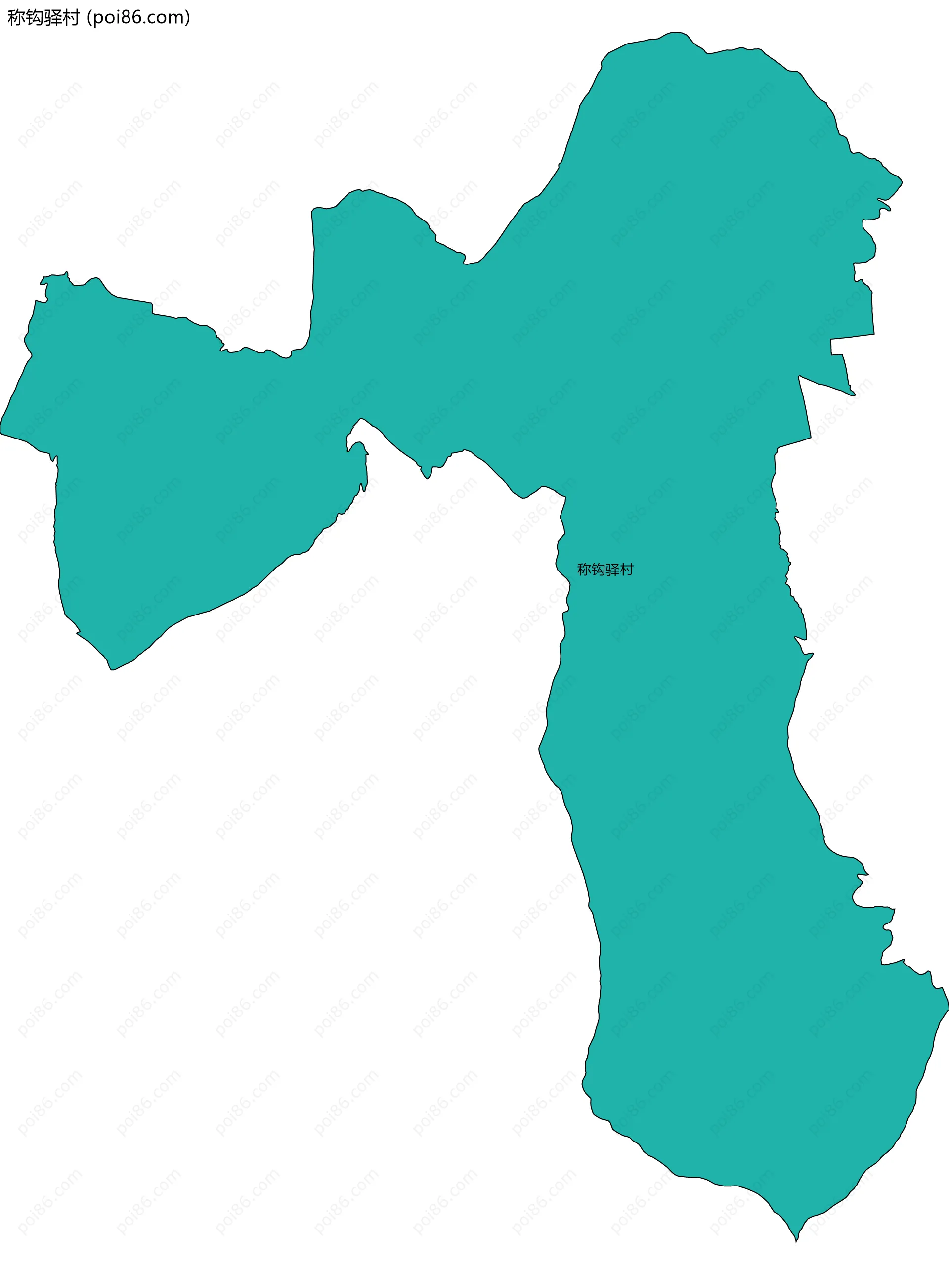 称钩驿村边界地图