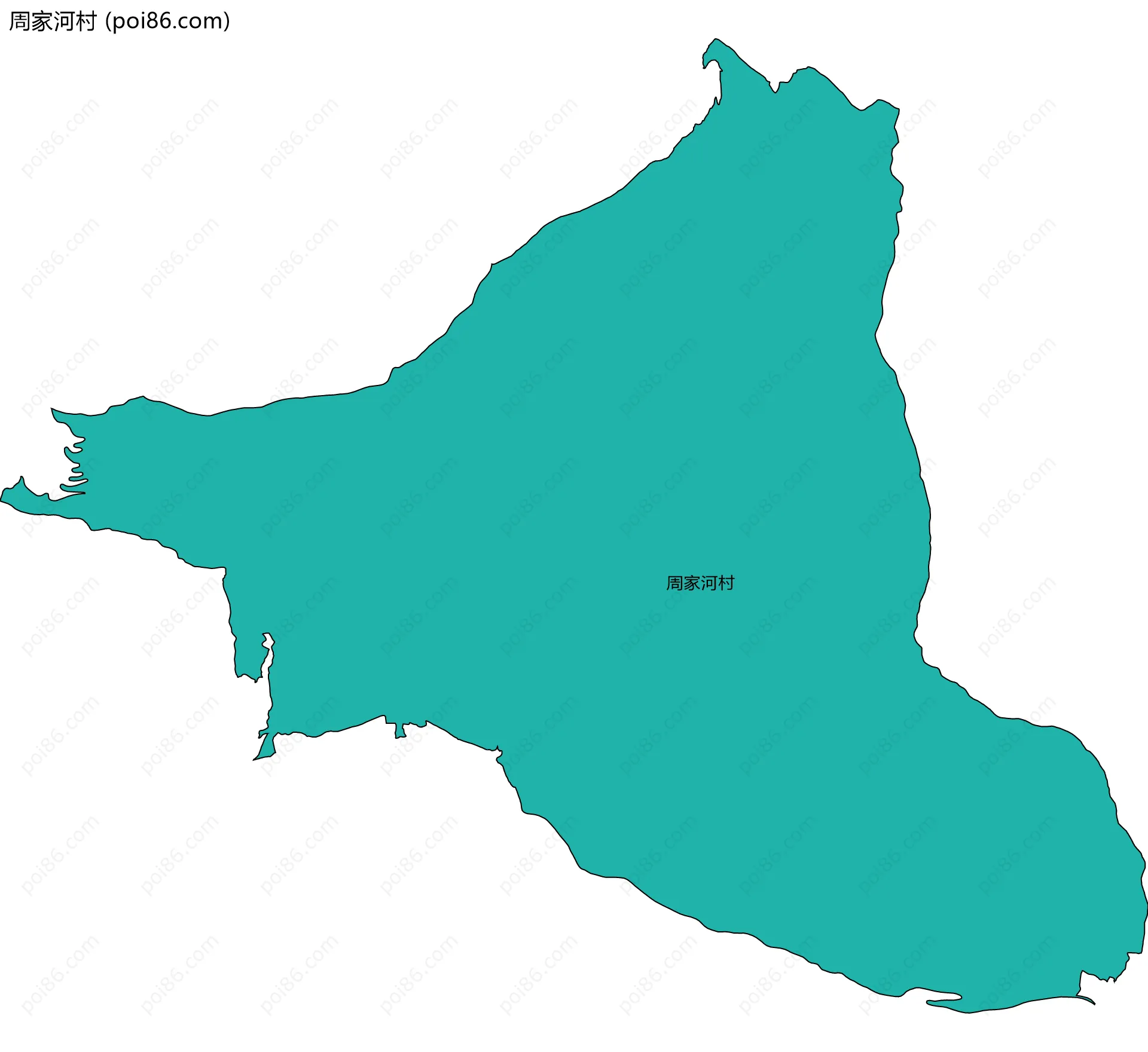 周家河村边界地图