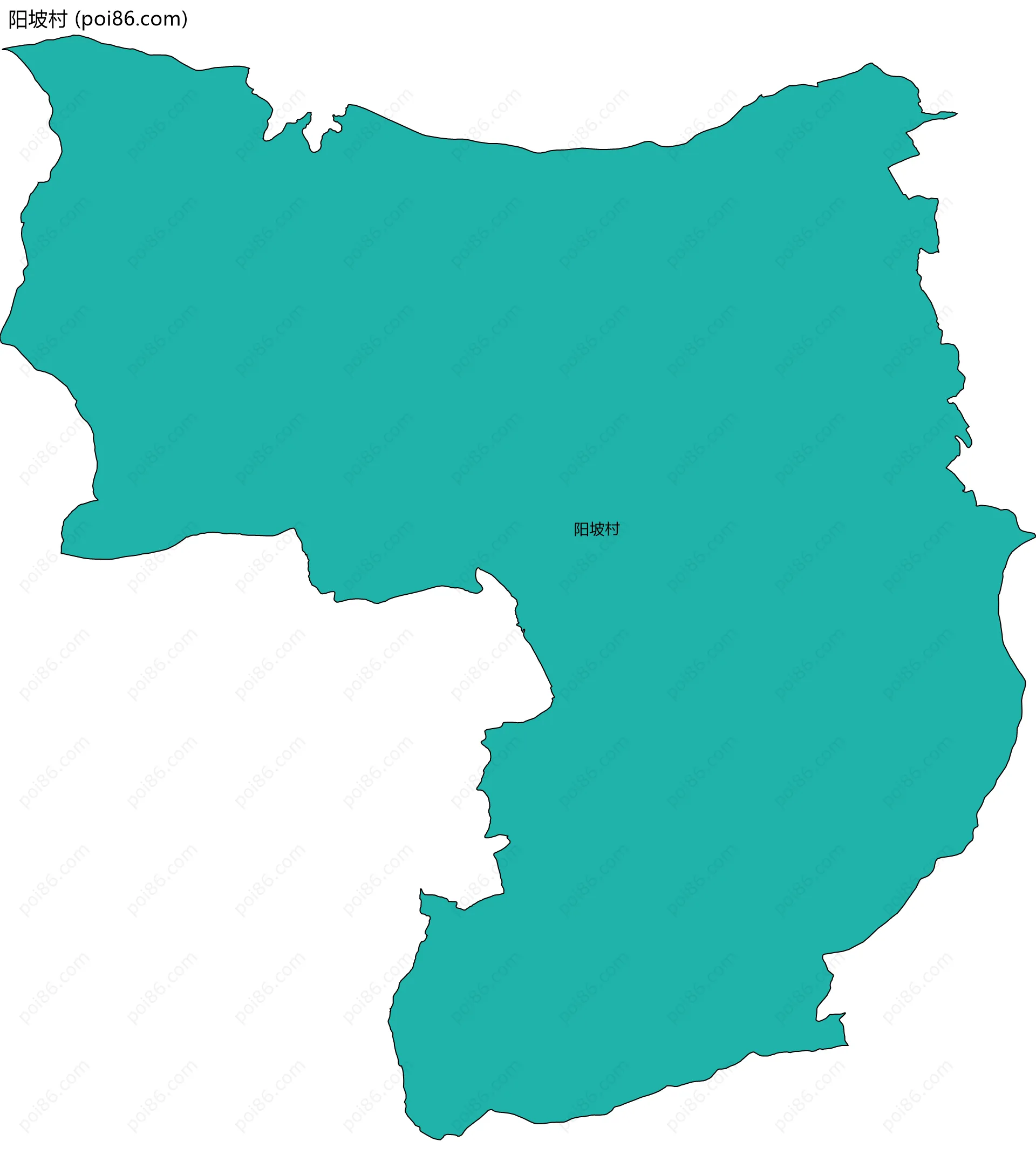 阳坡村边界地图