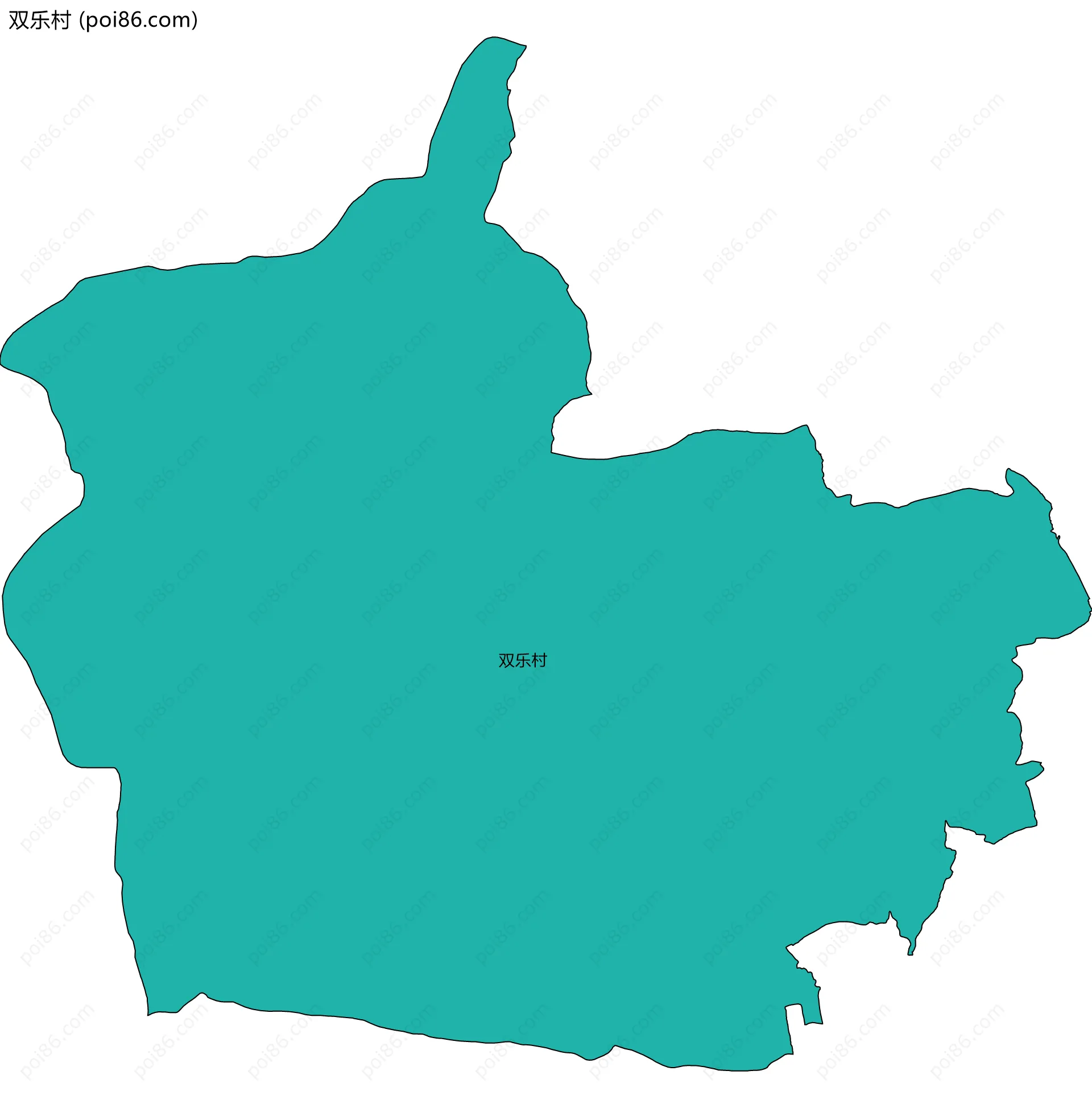 双乐村边界地图