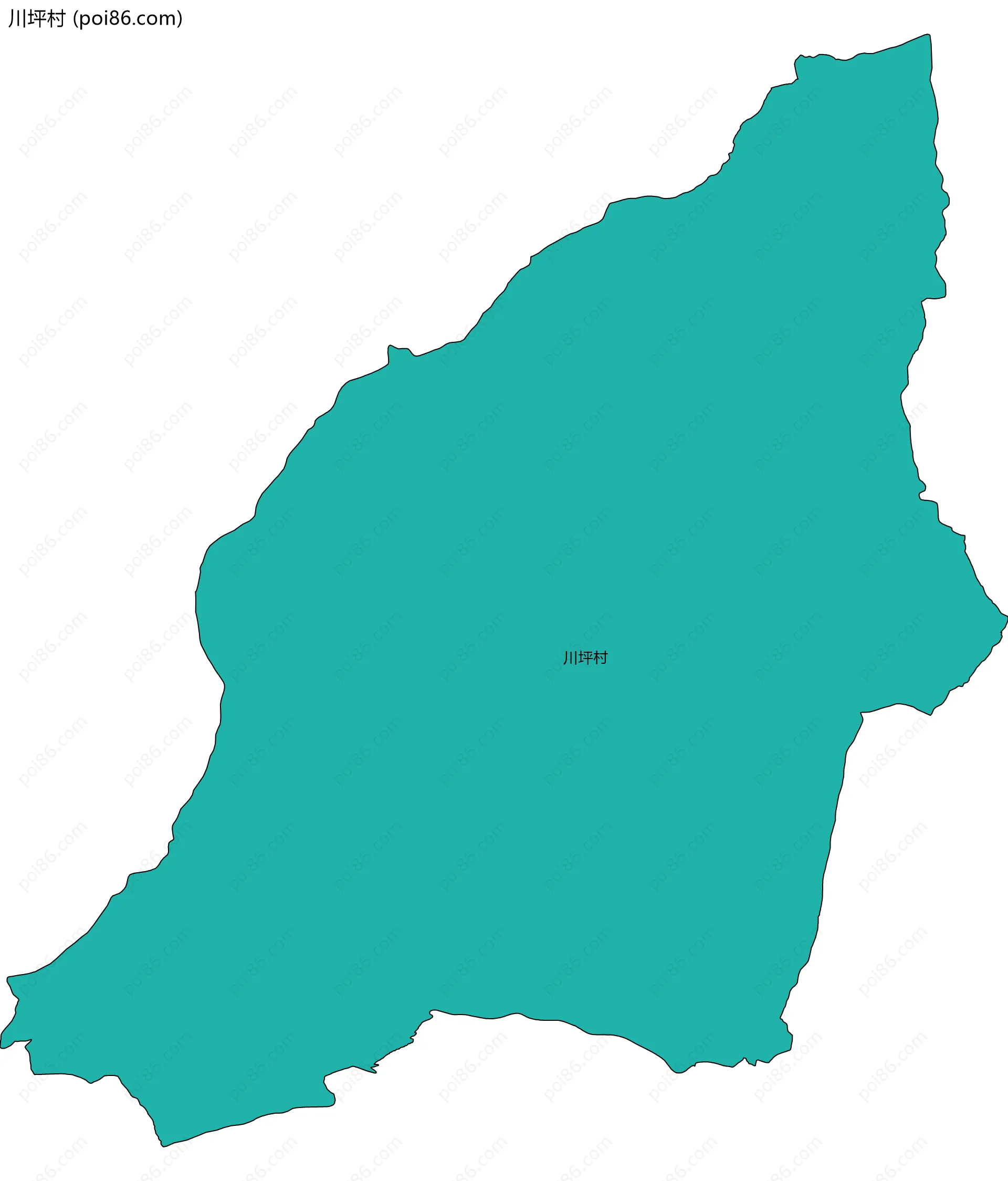 川坪村边界地图