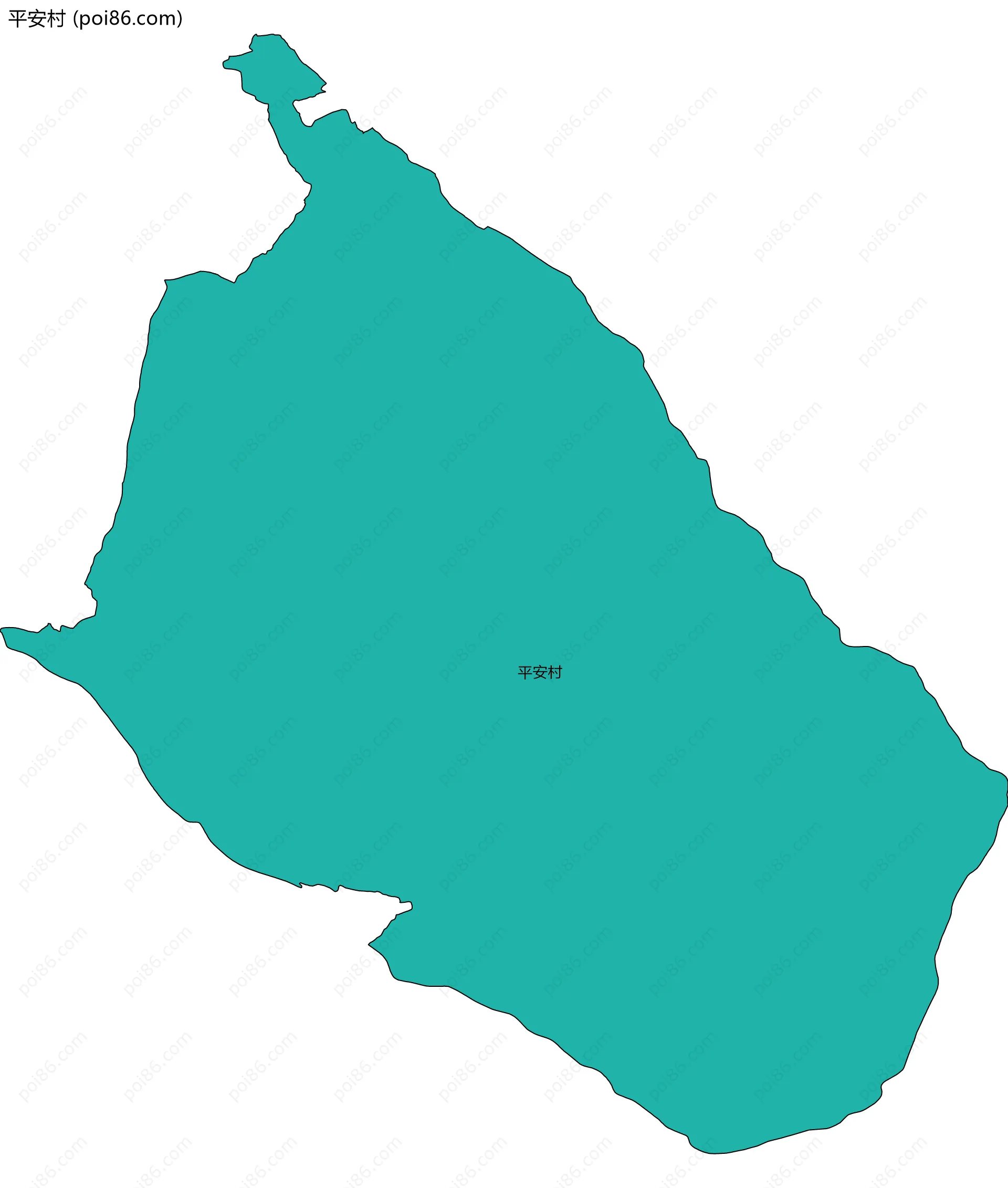 平安村边界地图