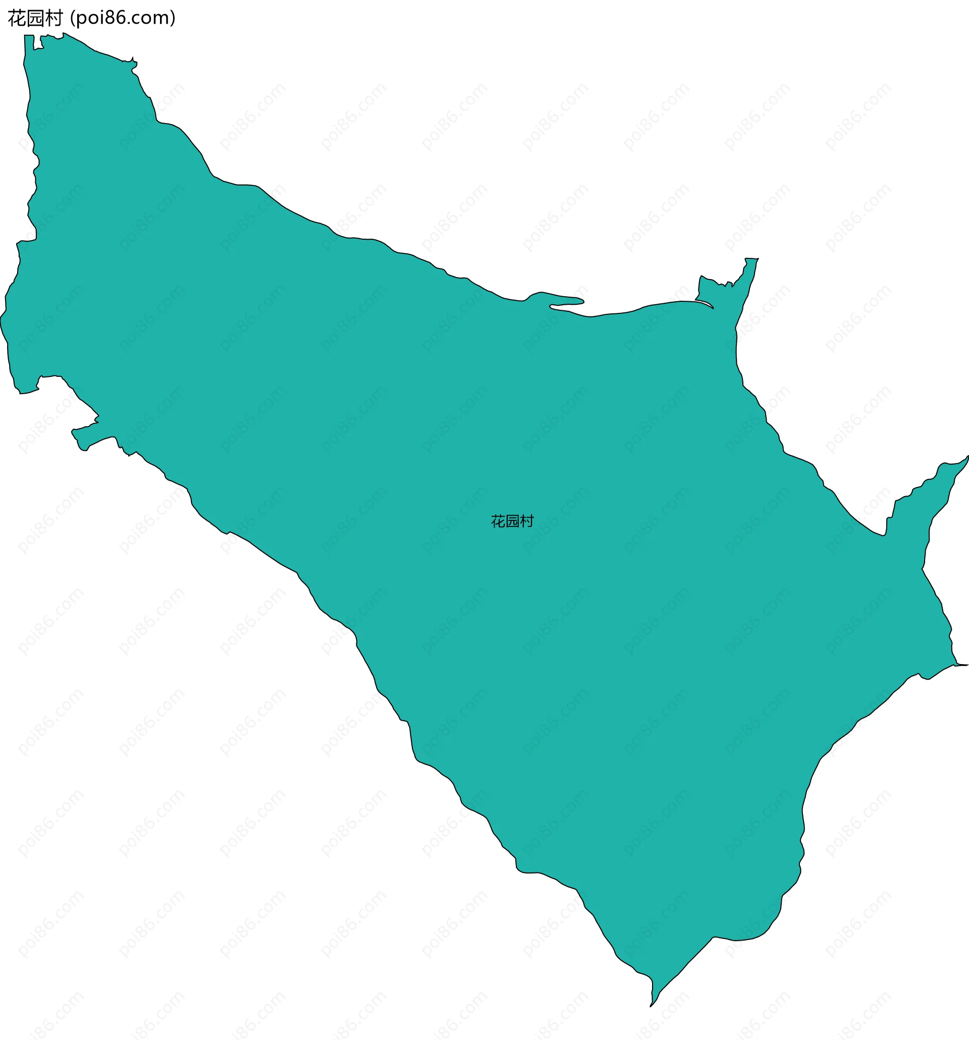 花园村边界地图