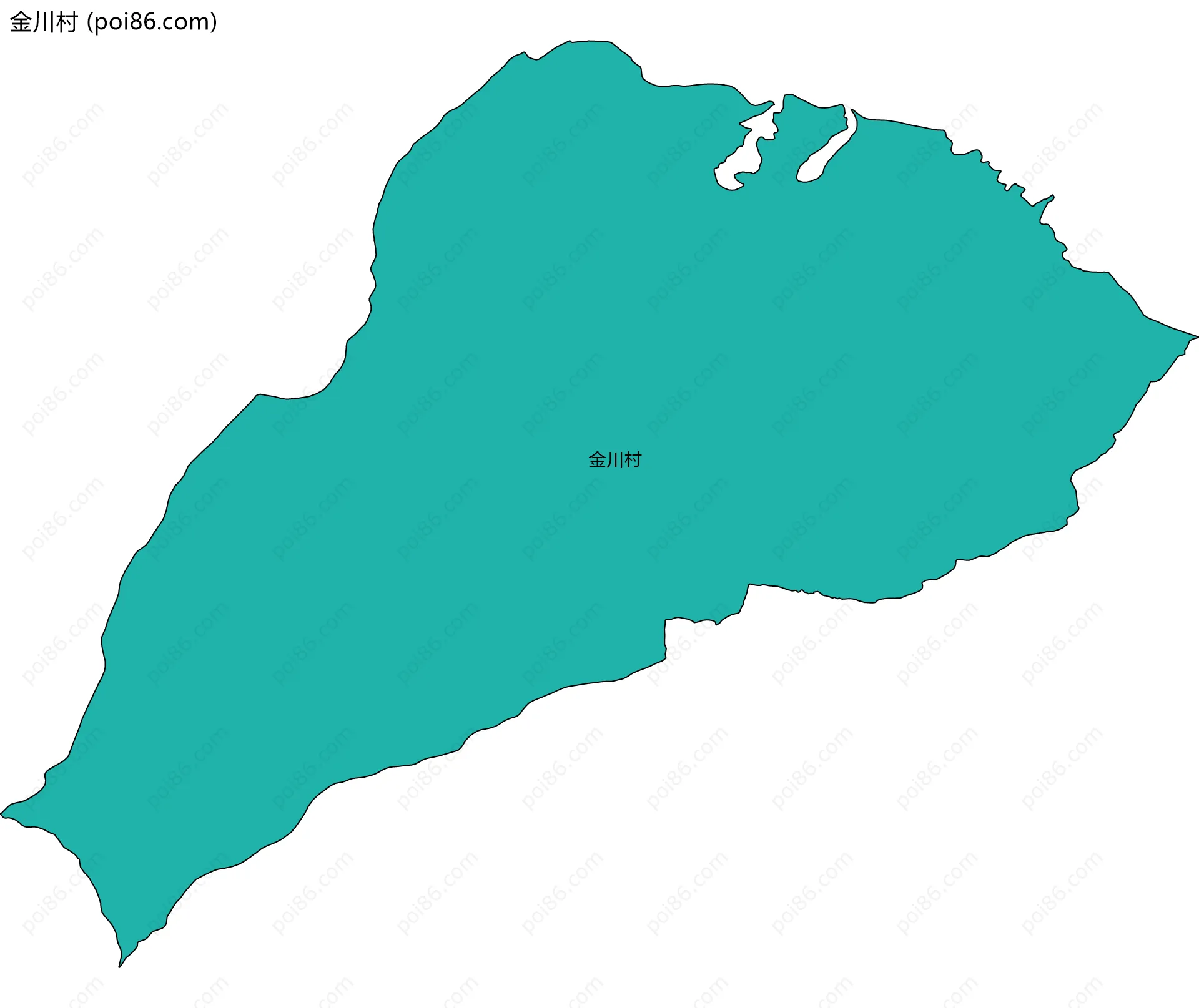 金川村边界地图