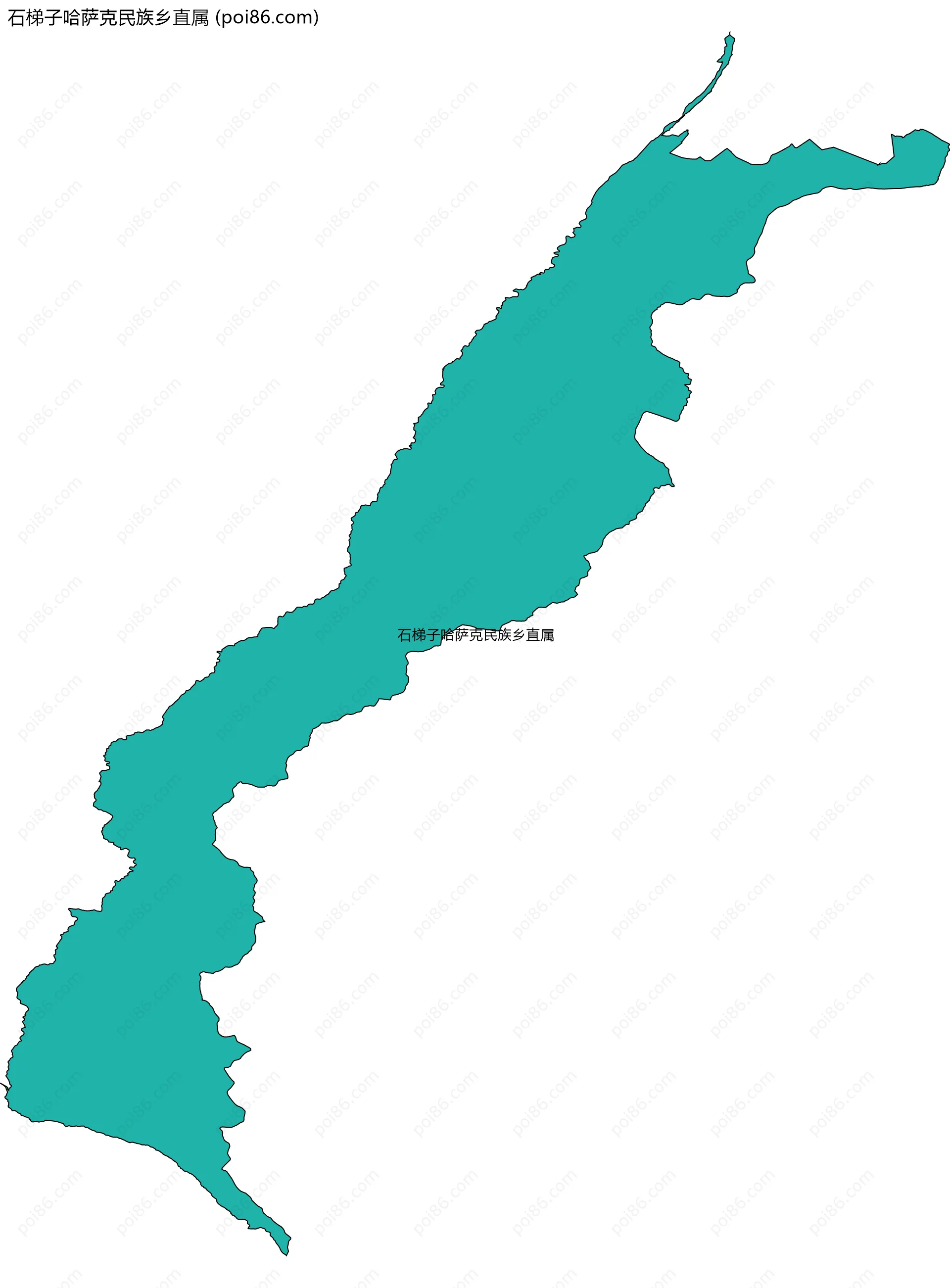 石梯子哈萨克民族乡直属边界地图