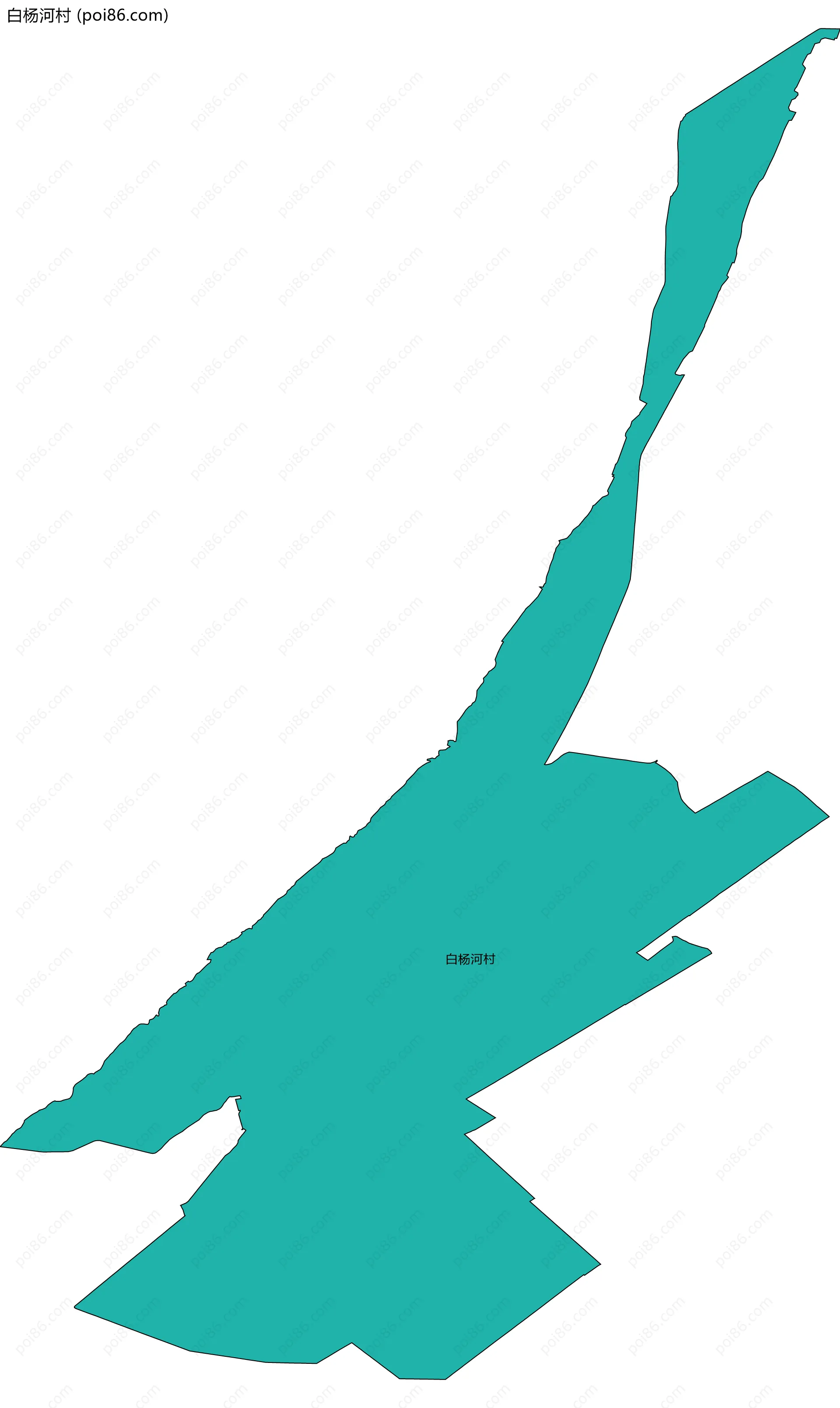 白杨河村边界地图