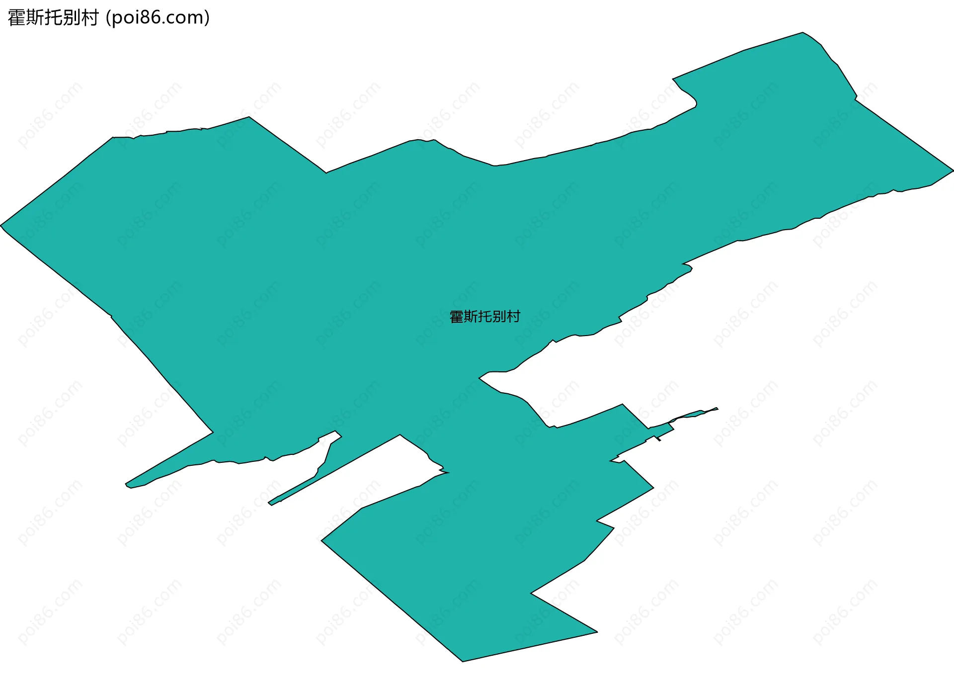 霍斯托别村边界地图
