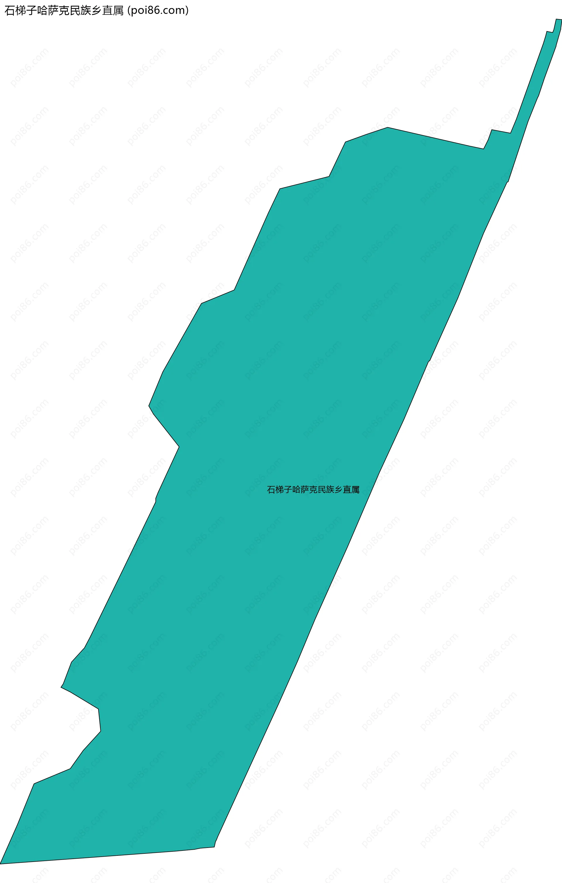 石梯子哈萨克民族乡直属边界地图