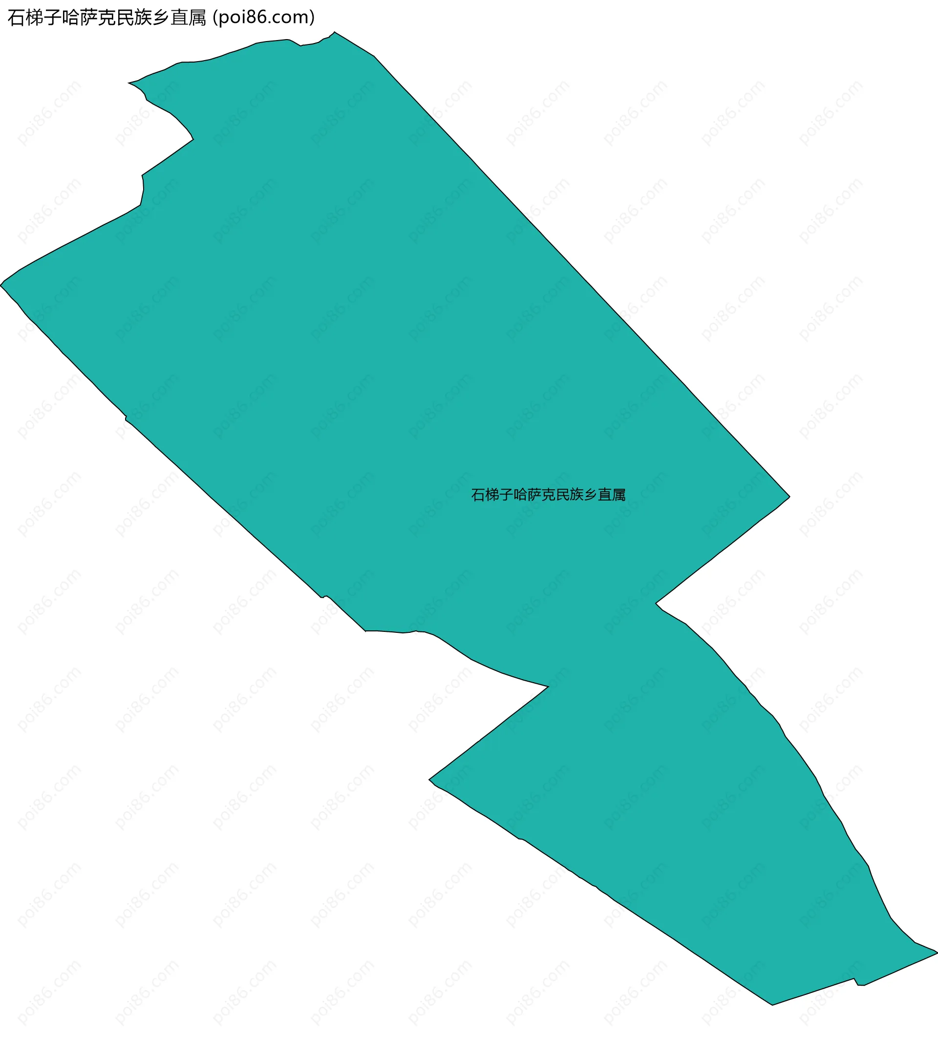 石梯子哈萨克民族乡直属边界地图