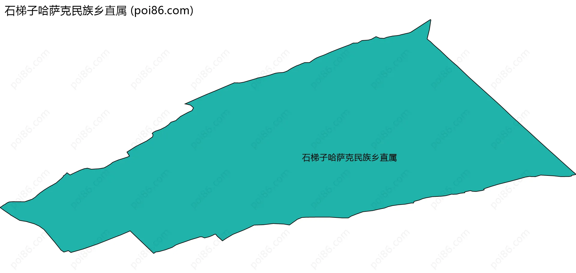 石梯子哈萨克民族乡直属边界地图
