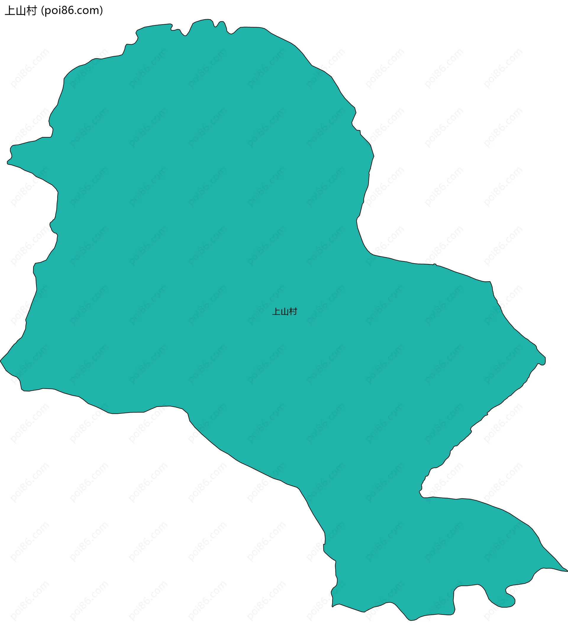 上山村边界地图