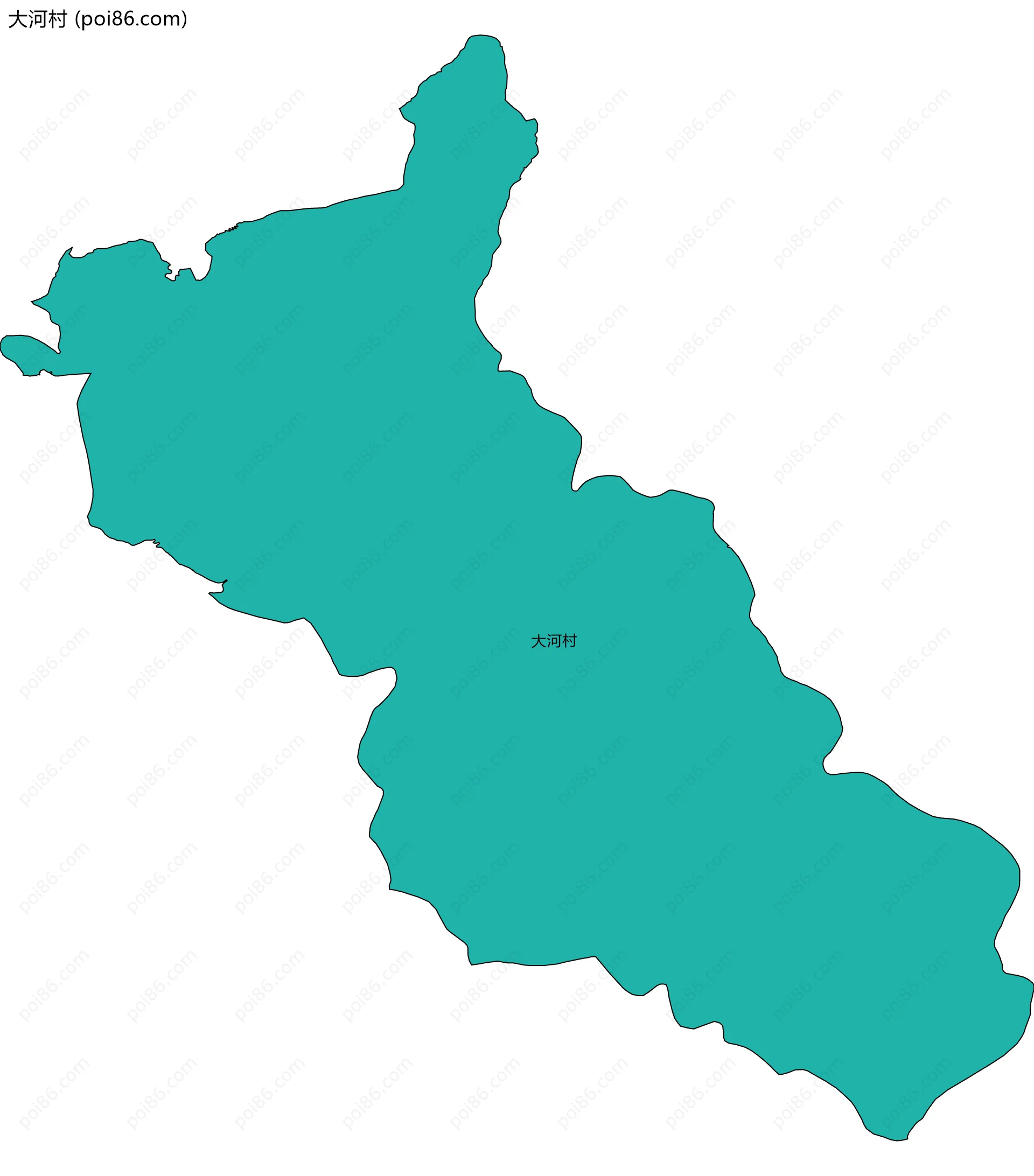 大河村边界地图