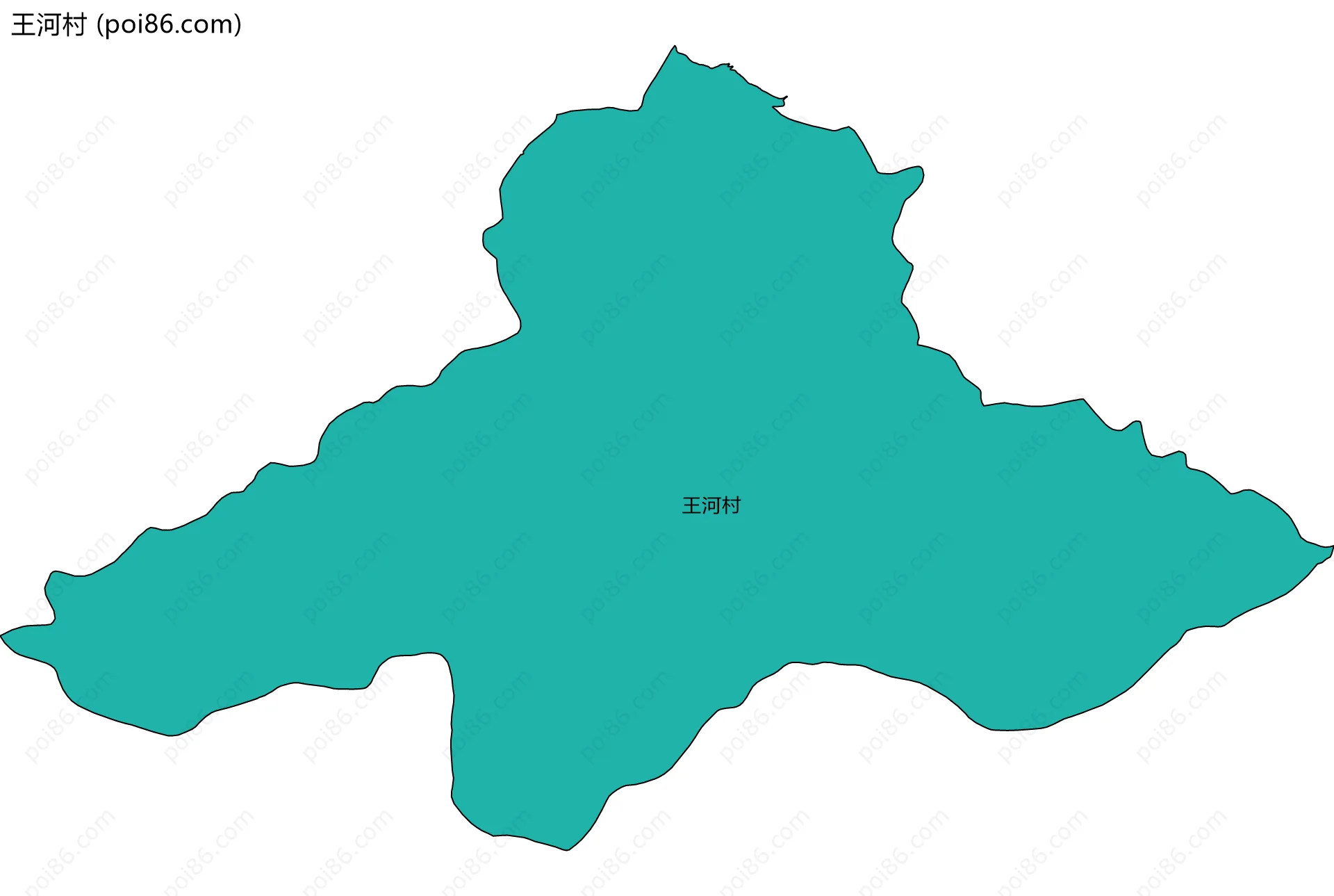 王河村边界地图