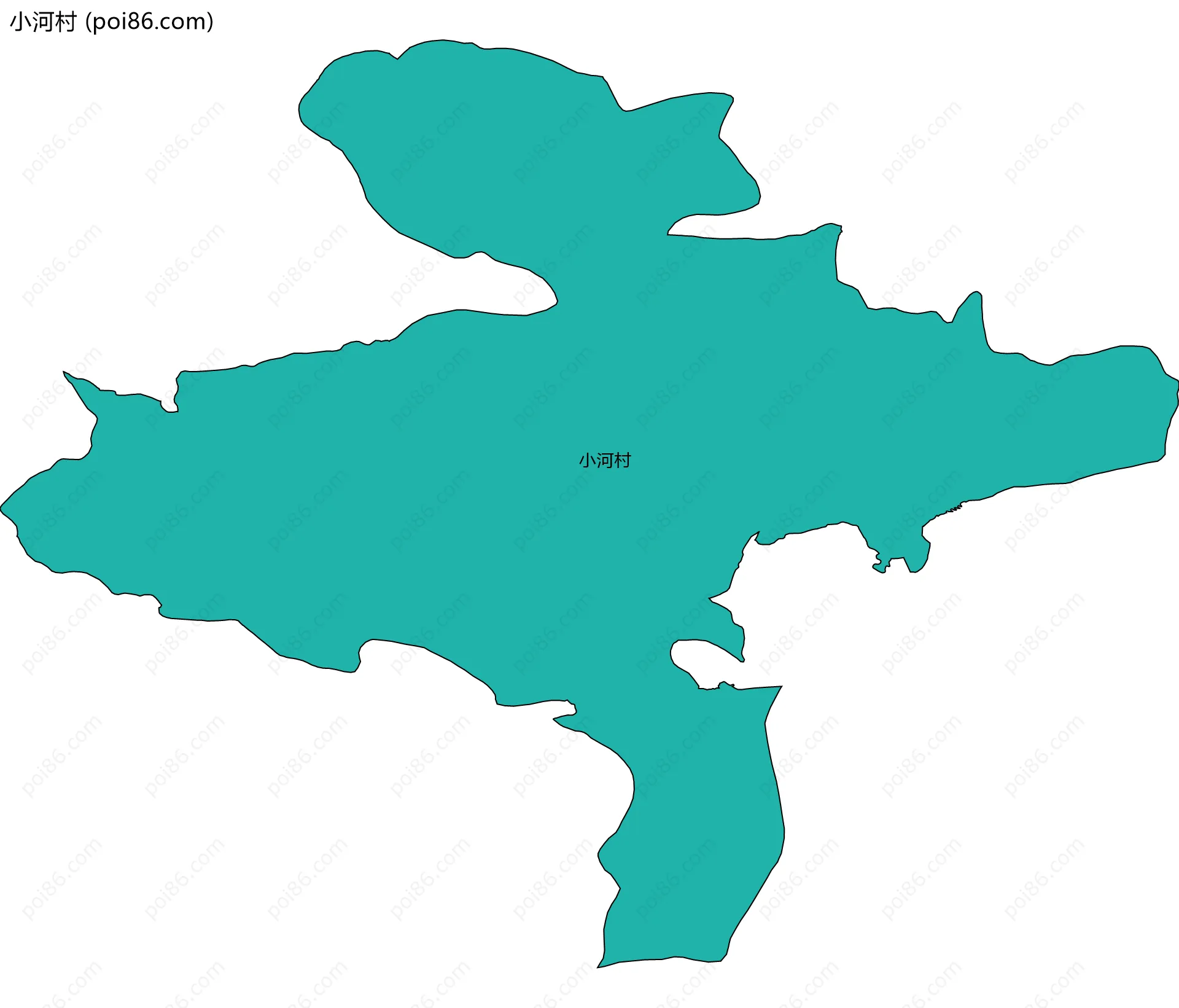 小河村边界地图