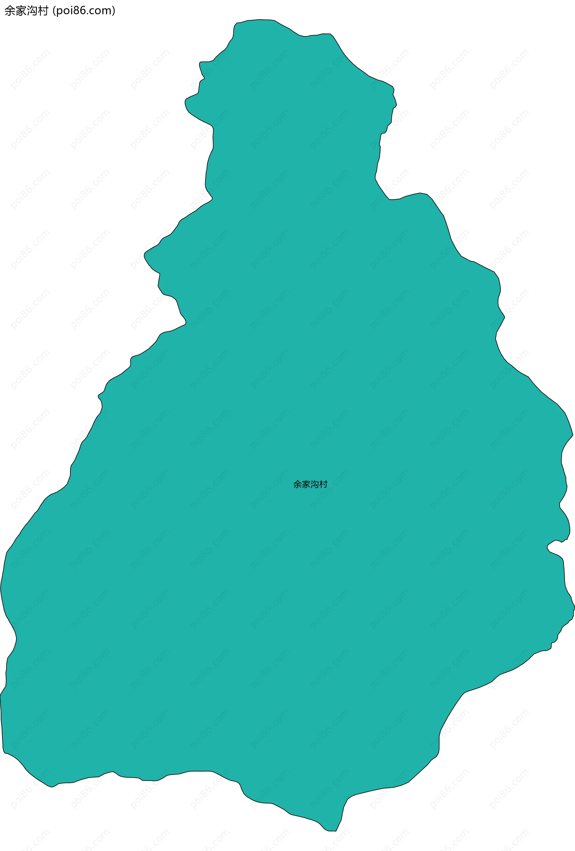 余家沟村边界地图