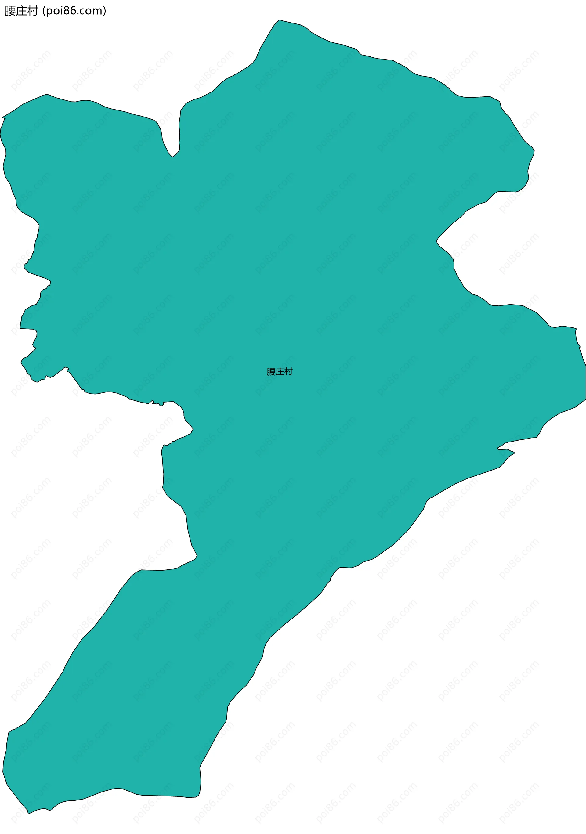 腰庄村边界地图