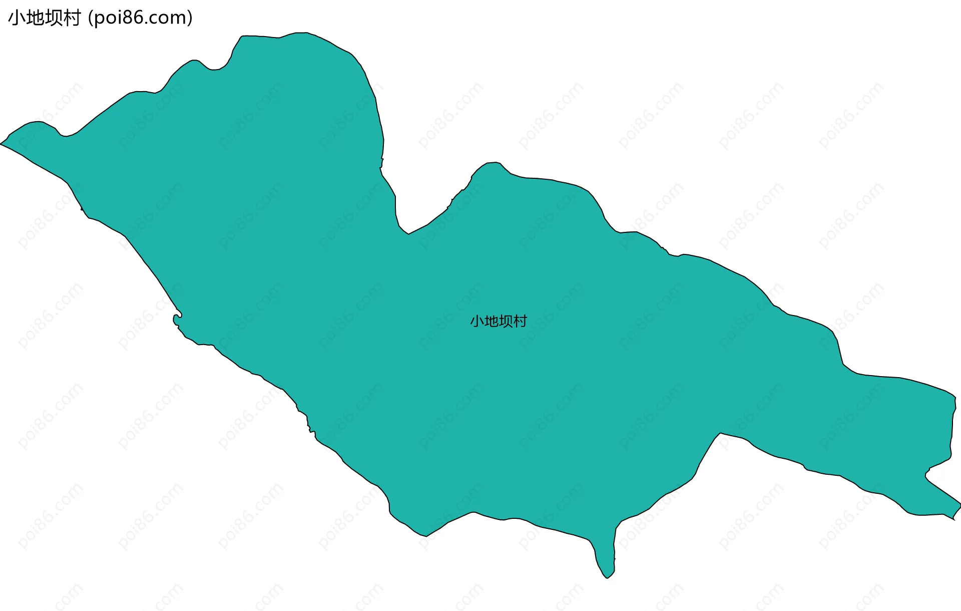 小地坝村边界地图