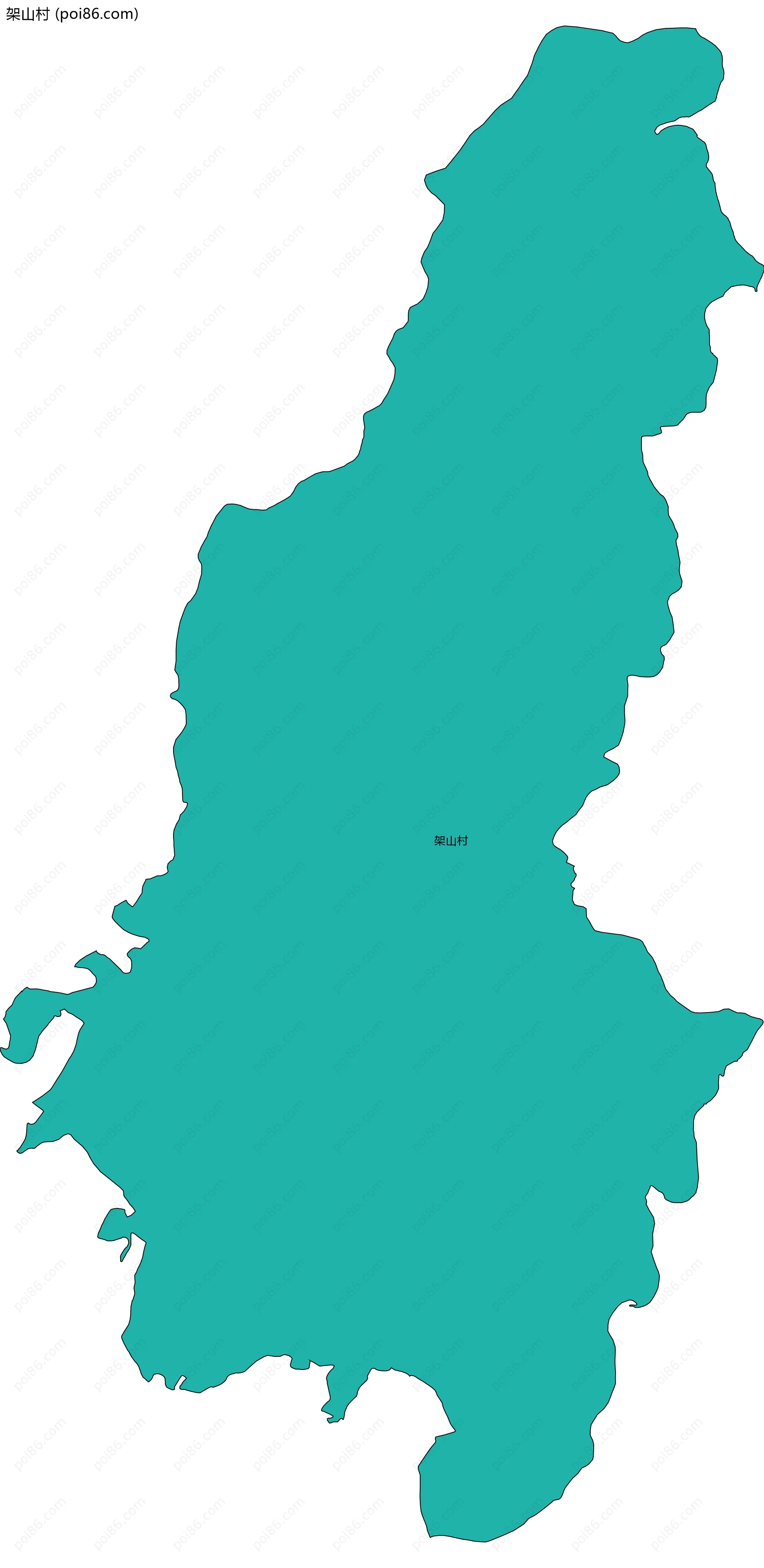 架山村边界地图