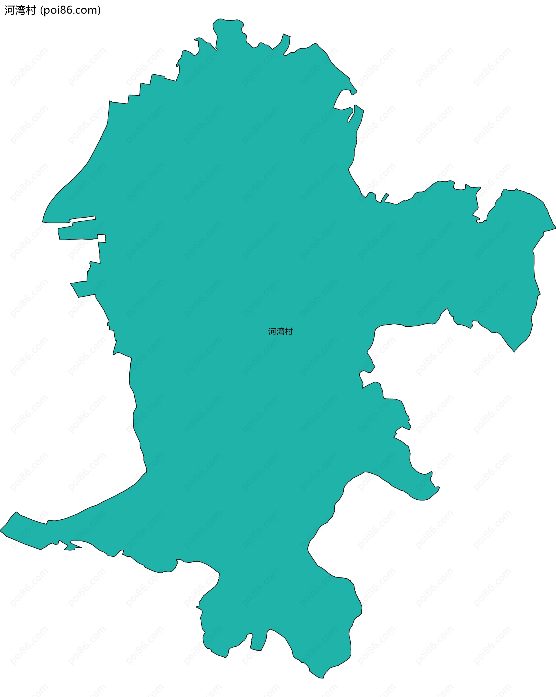 河湾村边界地图