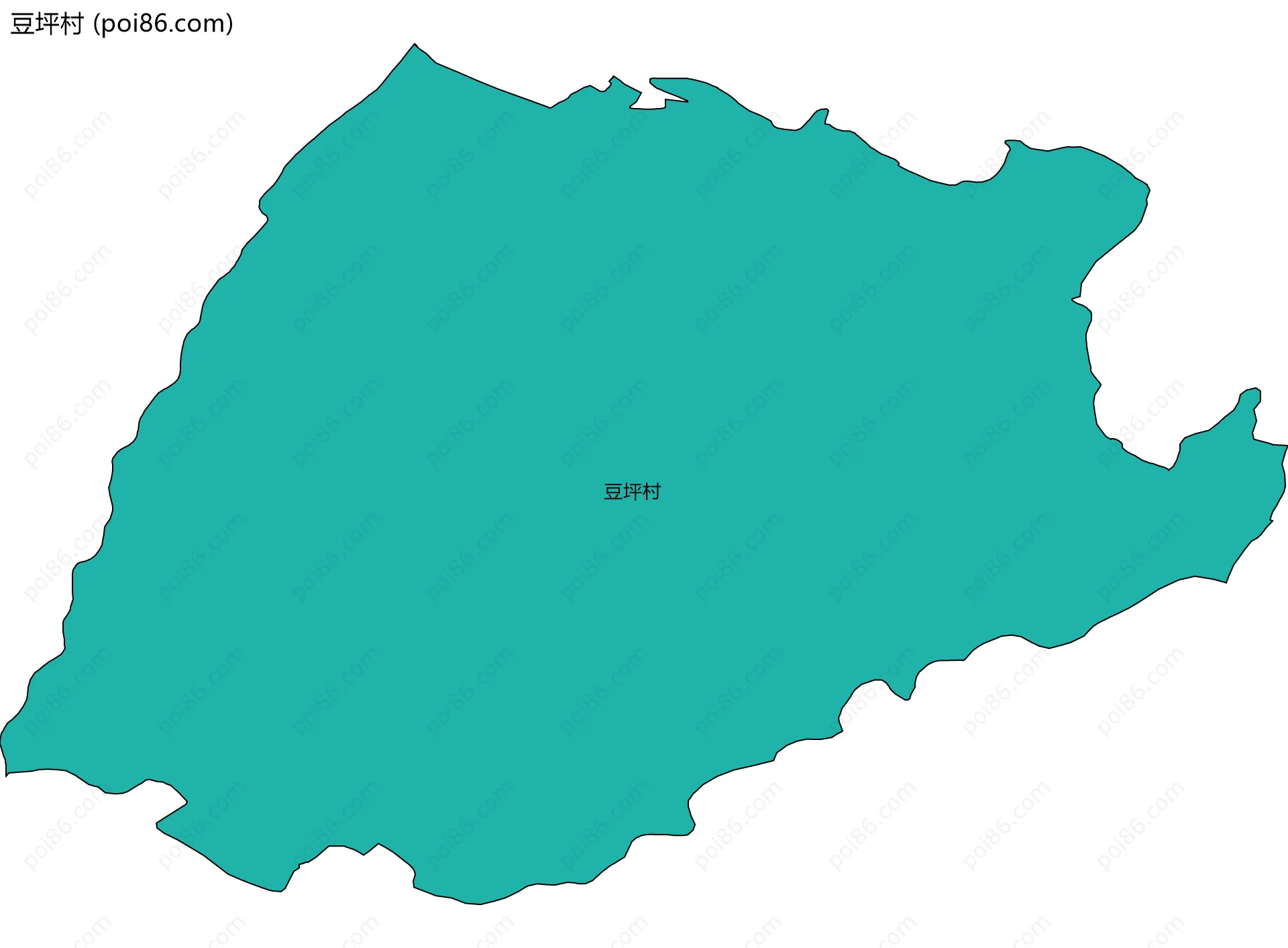 豆坪村边界地图