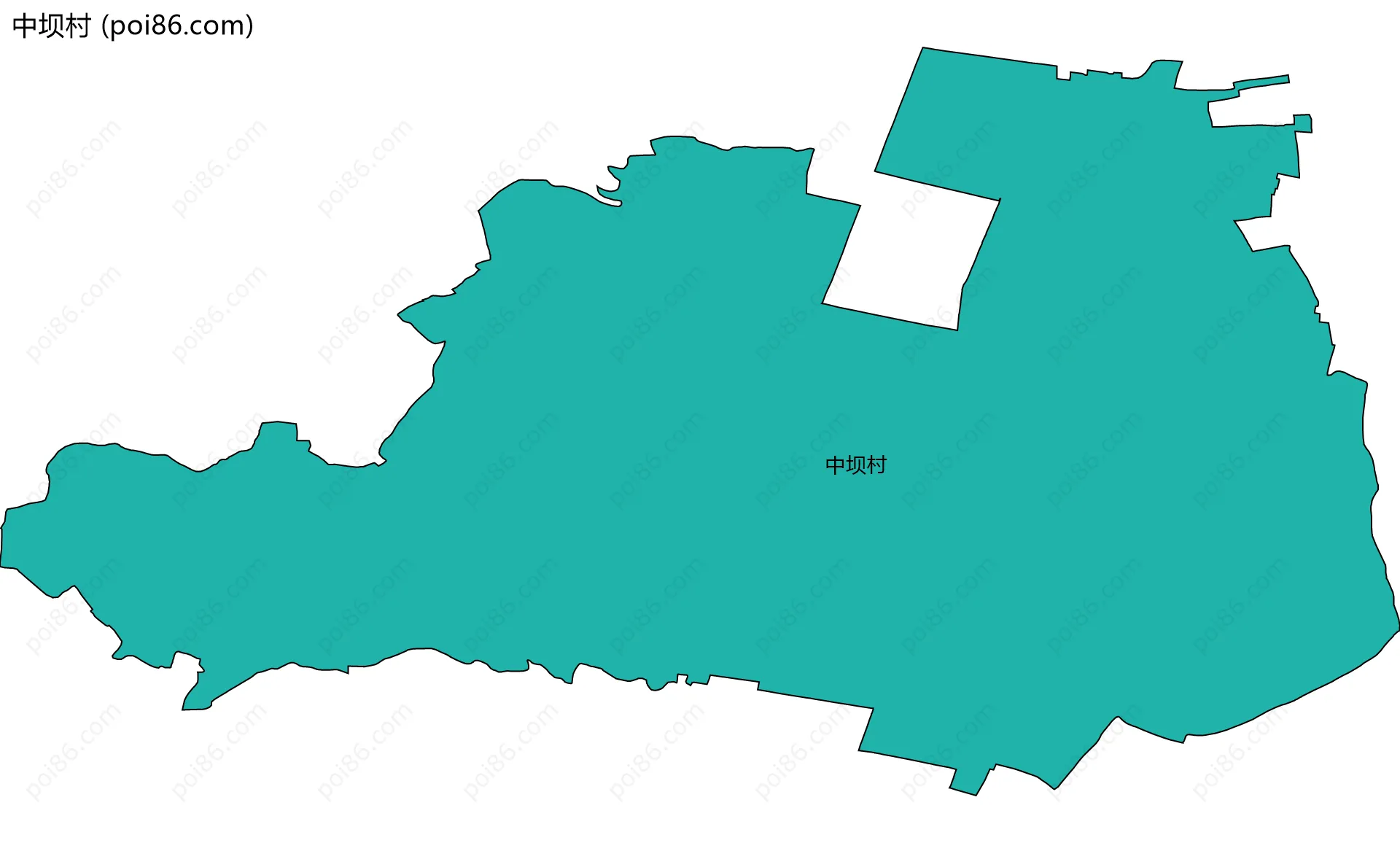 中坝村边界地图