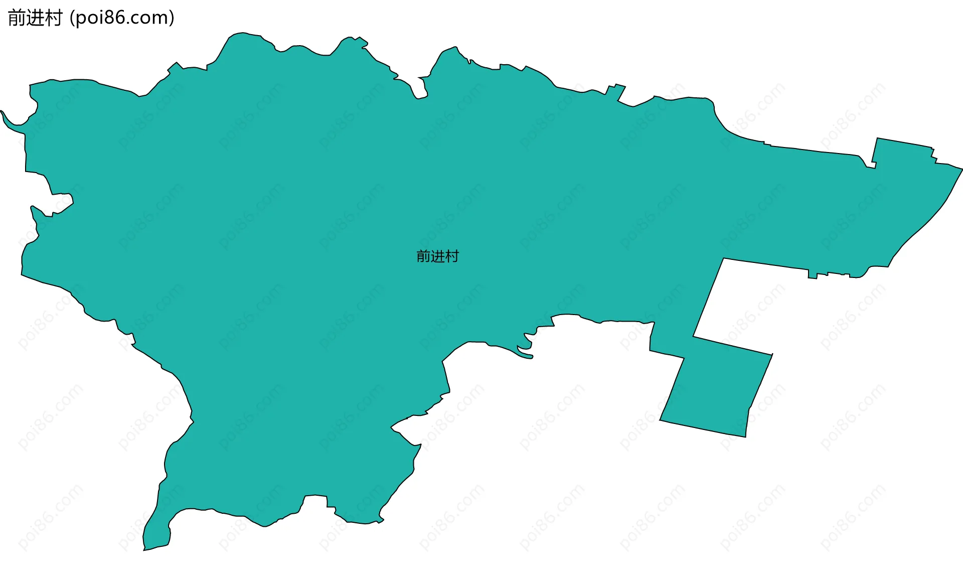 前进村边界地图