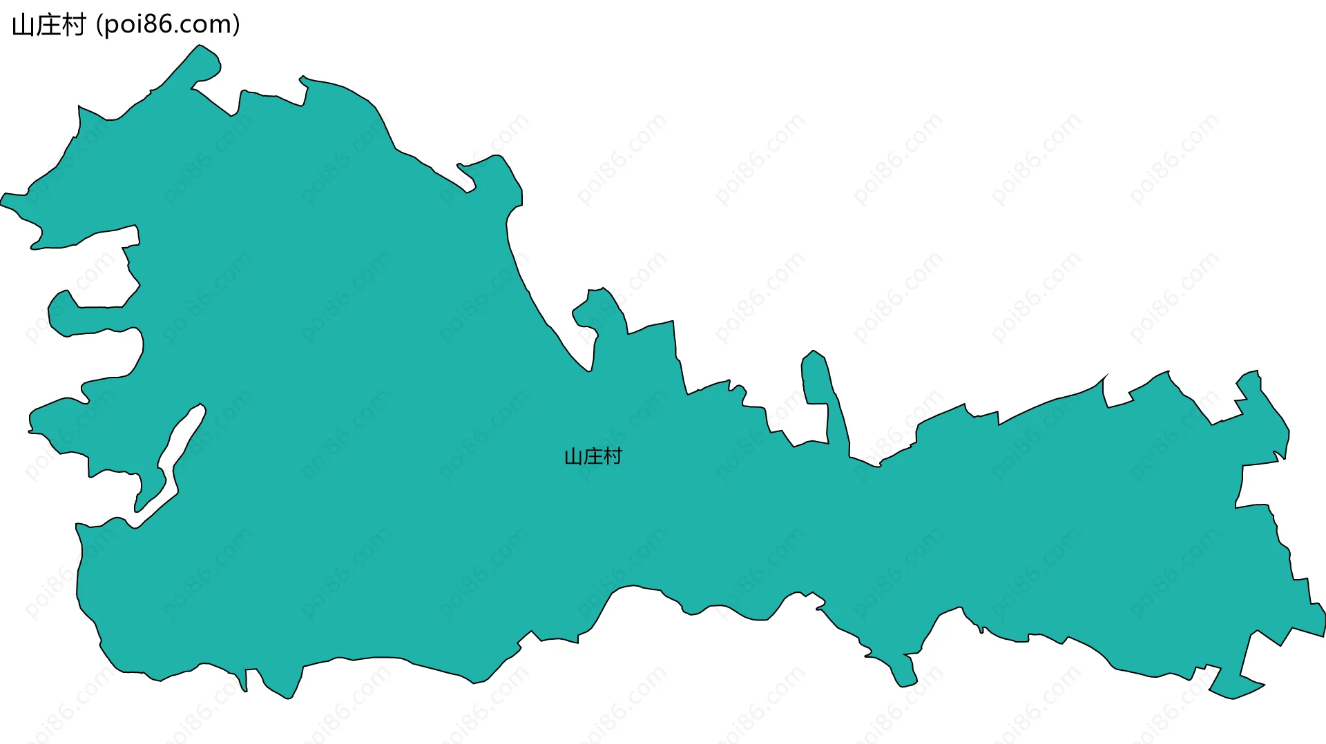 山庄村边界地图