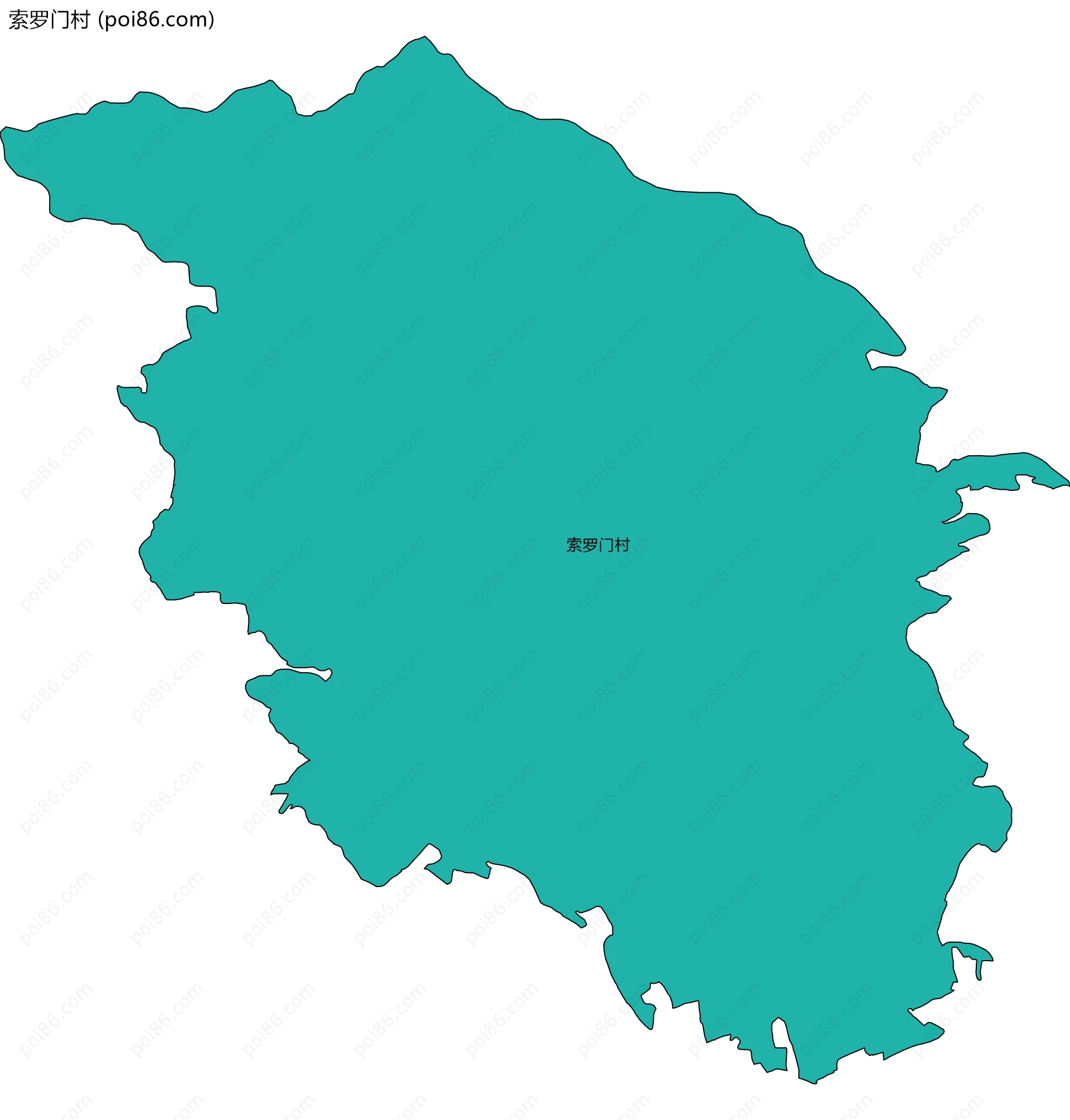 索罗门村边界地图