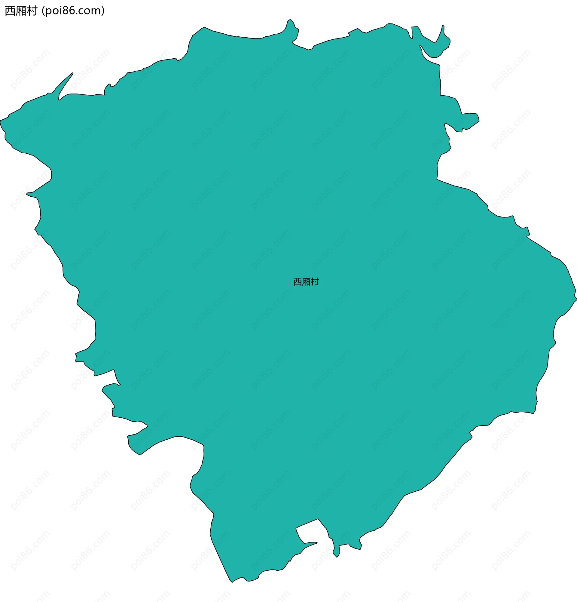 西厢村边界地图