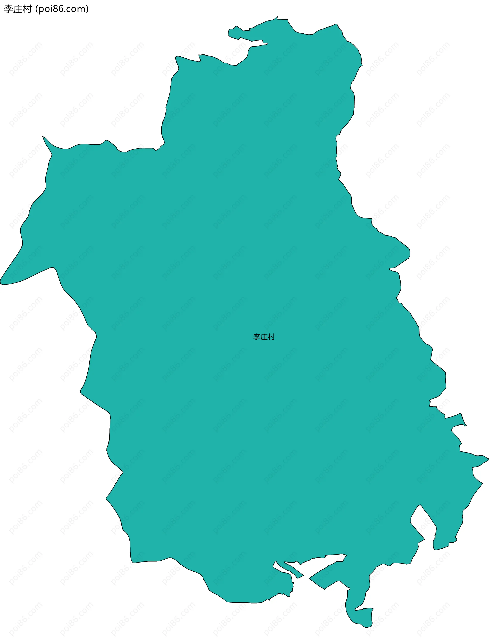 李庄村边界地图